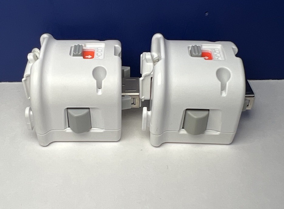 2x Genuine Nintendo Wii Motion Plus Adapters RVL-026 White