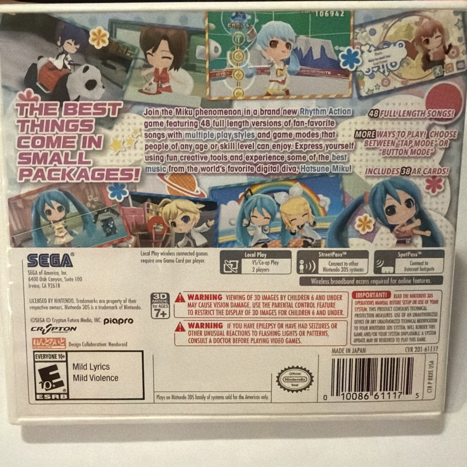 Hatsune Miku: Project Mirai DX (Nintendo 3DS, 2015)