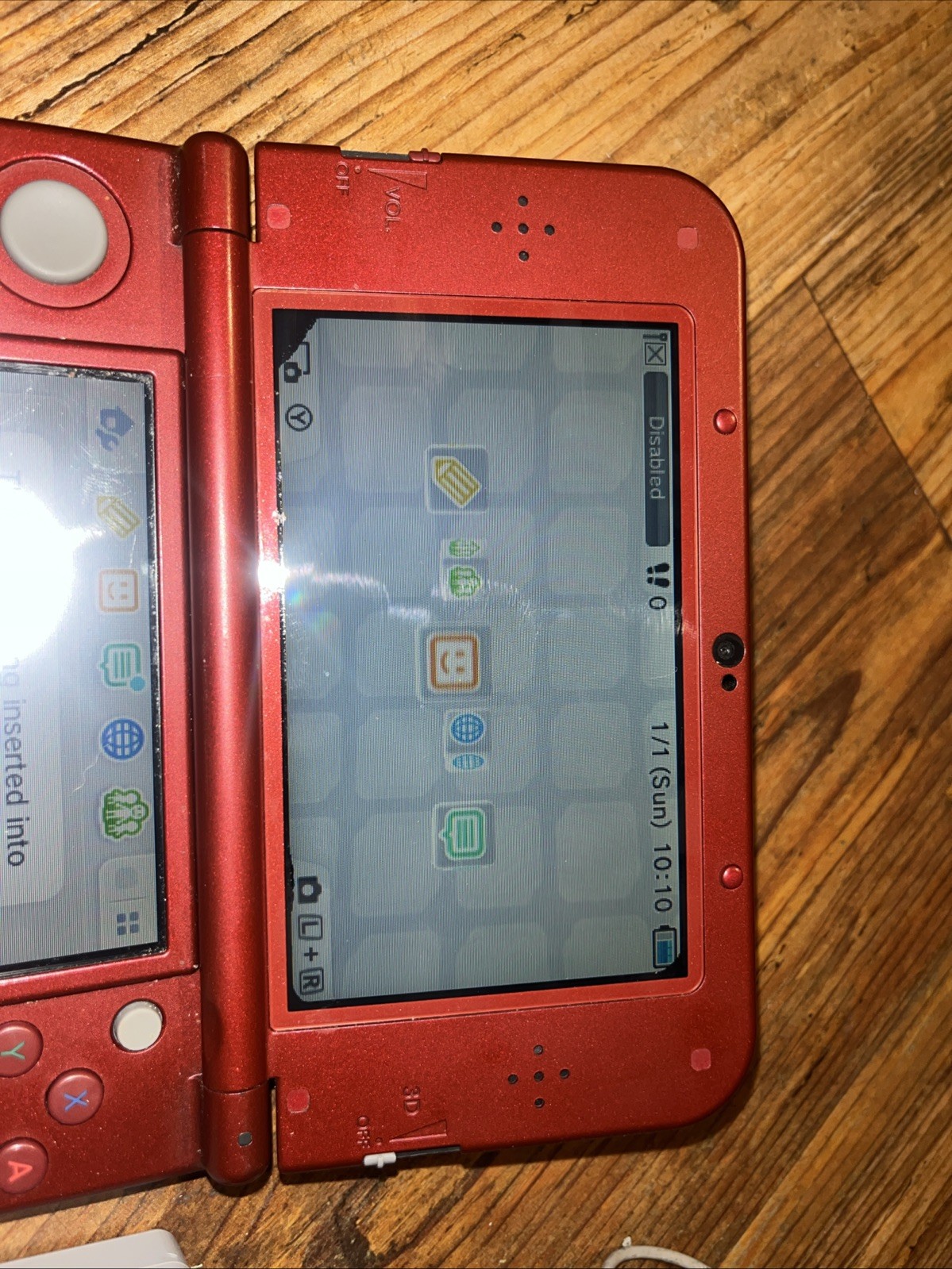 Nintendo New 3DS XL Red Console USA w/Charger + Stylus + Games ** READ ** Dead P