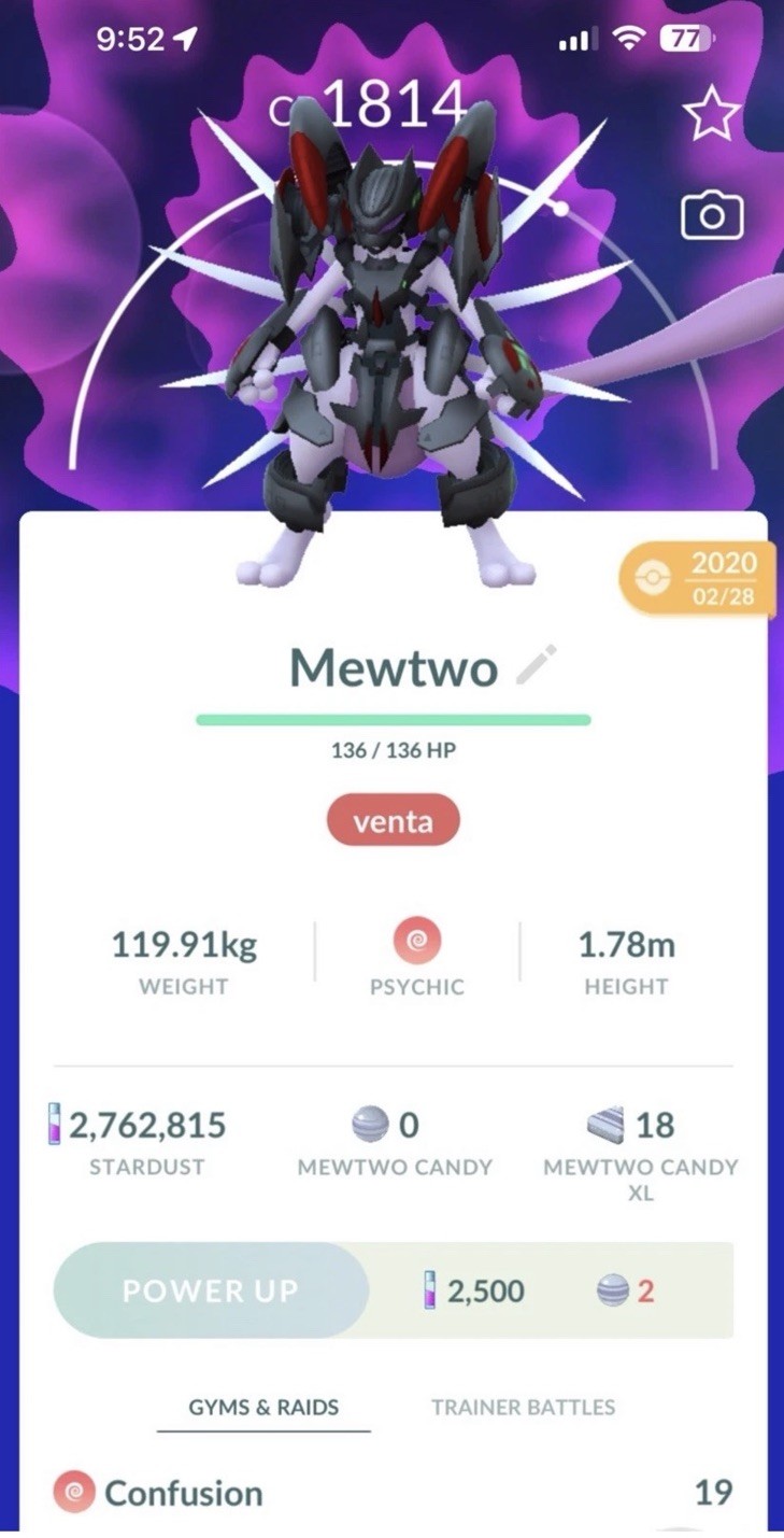 Armored Mewtwo ✨ Pokémon ✨ 1 Mill. Or reg G0 ✨LUCKY Guaranteed TRADE✨