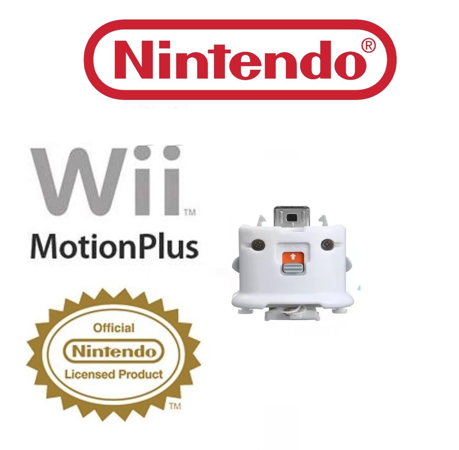 Official Wii Remote Nintendo Motion Plus Adapter RVL-026 Wii U OEM Controller