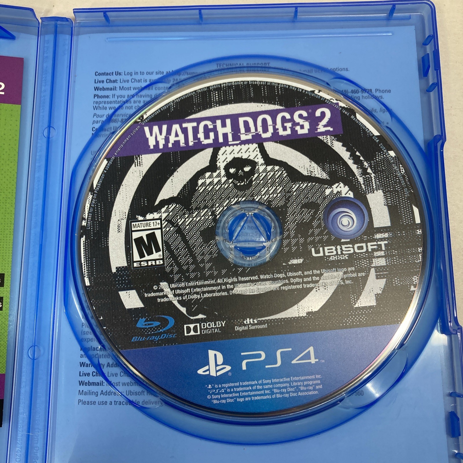 Watch Dogs 2 (Sony PlayStation 4, 2016) – TESTED & WORKING! Clean, Smoke Free.