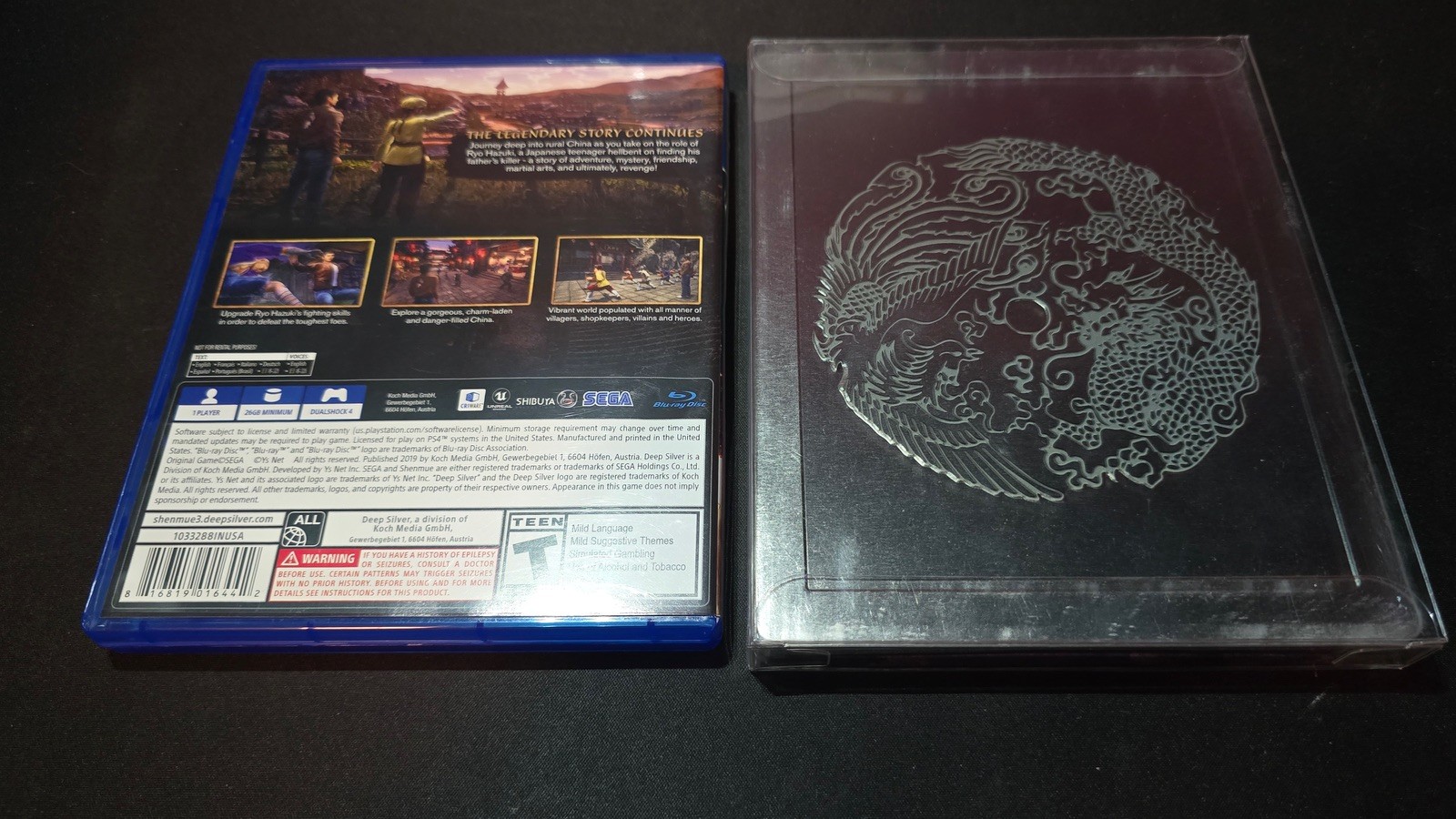 Shenmue III 3+Steelbook Deep Silver Sony Playstation 4 PS4 LN perfect condition!