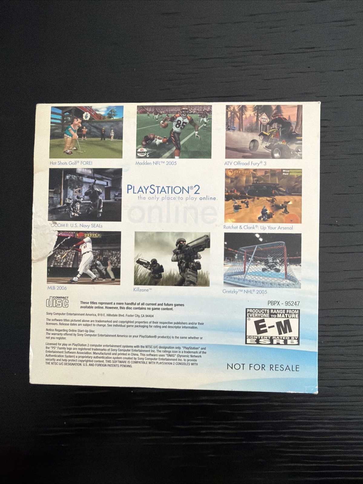 Sony PlayStation 2 Online Start-Up Disc V3.0 PS2 Not For Resale
