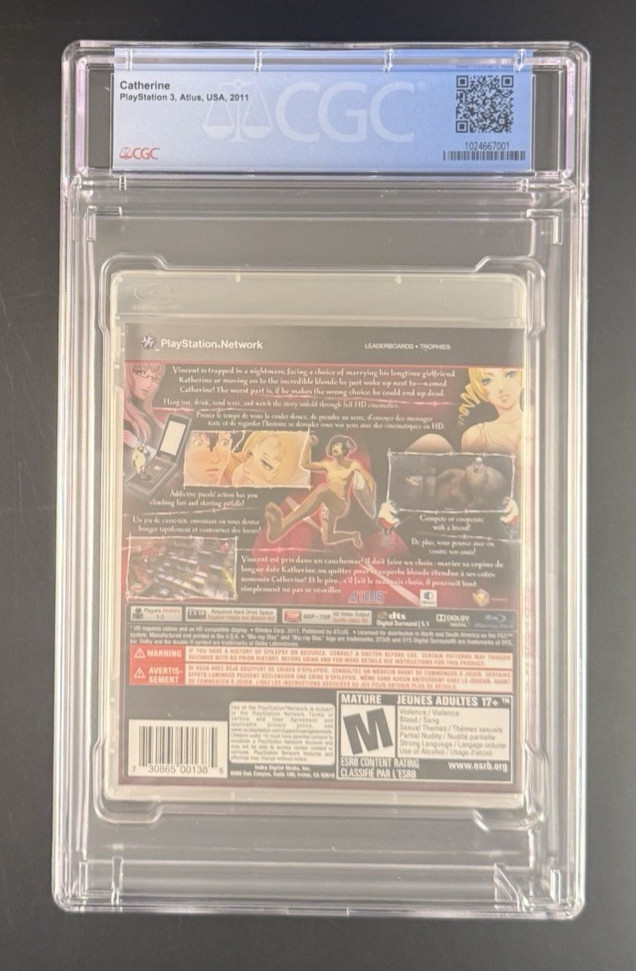 Catherine CGC 9.9 A++ Graded Sealed (Sony PlayStation 3, 2011)