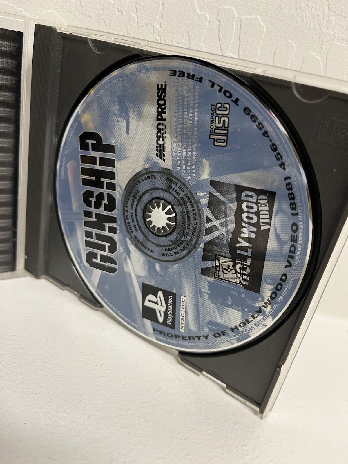 Gunship Playstation 1 PS1 Hollywood Video Variant No Back Cover Artwork Tested