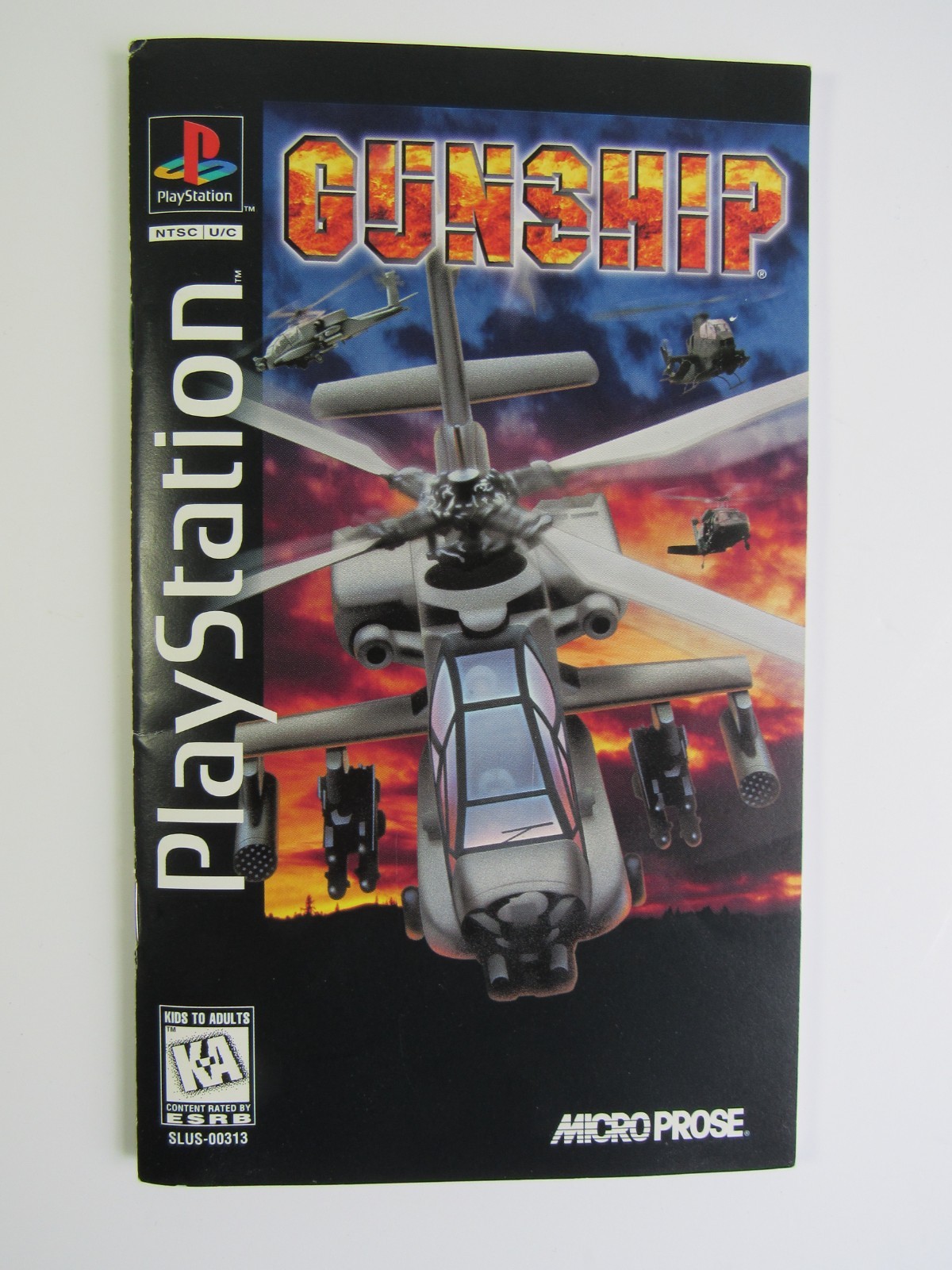 Gunship Long BOX PS1 (Sony PlayStation 1) CIB Complete W/Reg Card