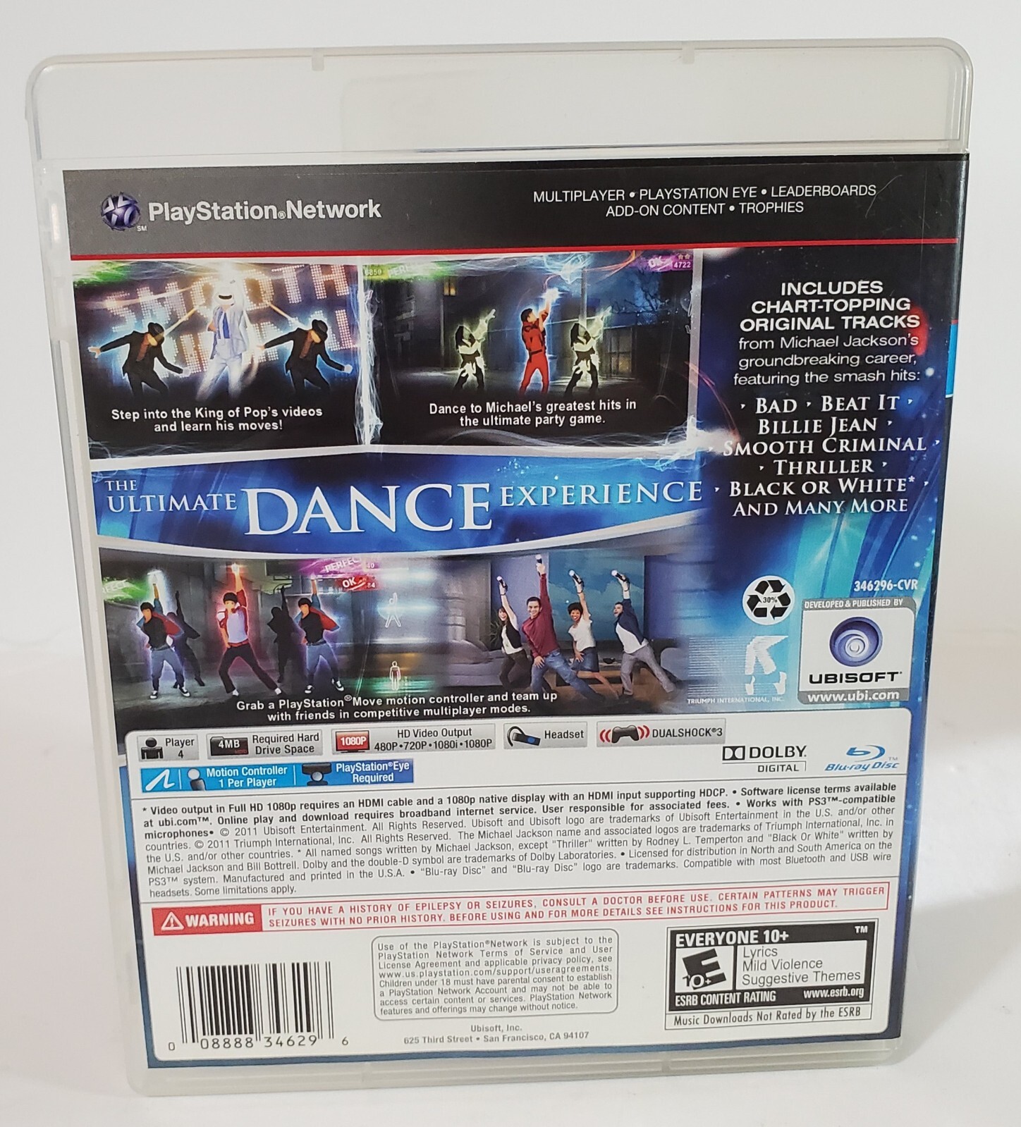 Michael Jackson: The Experience (Sony PlayStation 3 PS3, 2011) Complete CIB