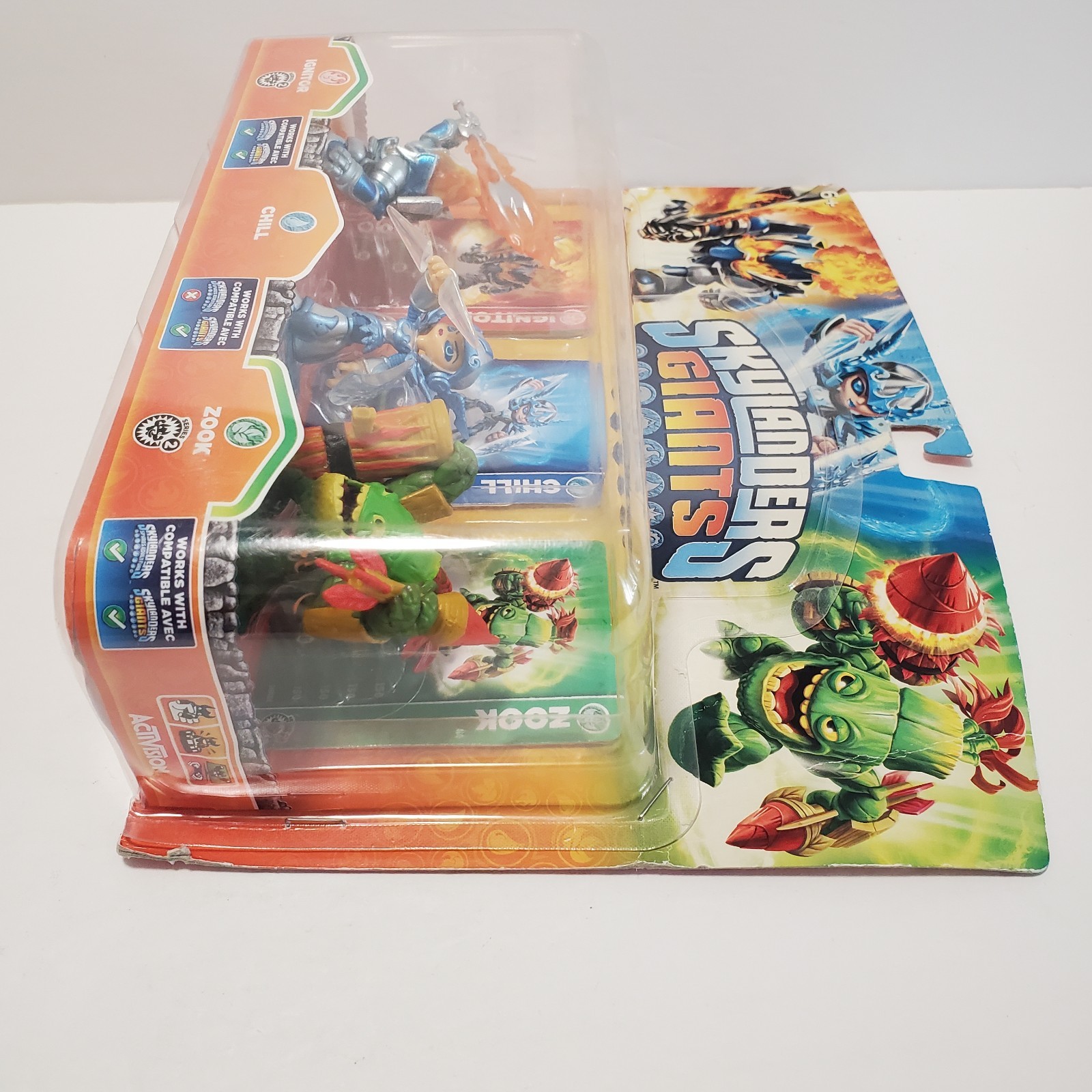 Activision Skylanders Giants Series 3 Pack Set IGNITOR, CHILL and ZOOK -CIB READ