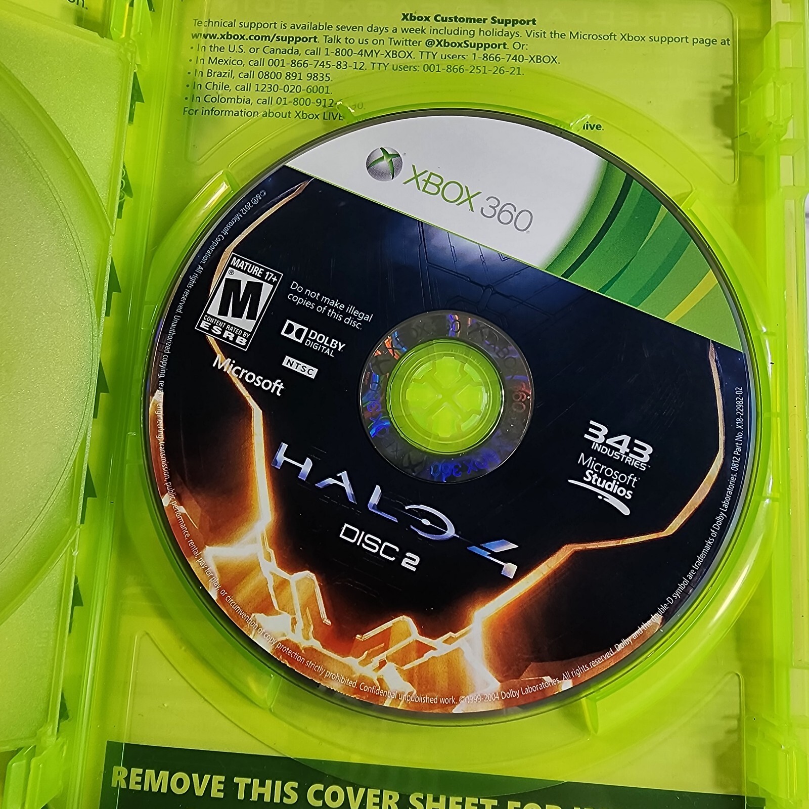 Halo 4 (Microsoft Xbox 360, 2012) Tested Working