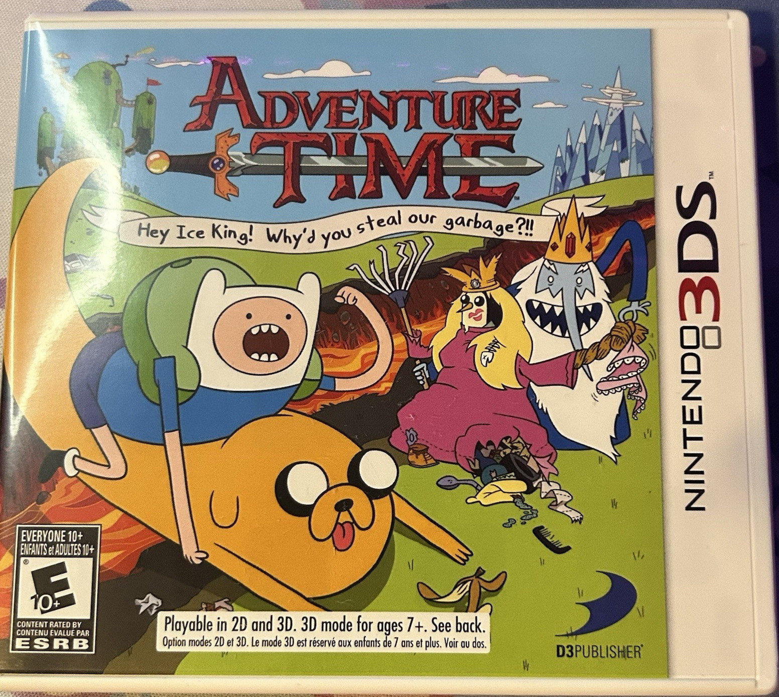 D3Publisher Adventure Time Nintendo 3DS 2012 E10+ Manual Included