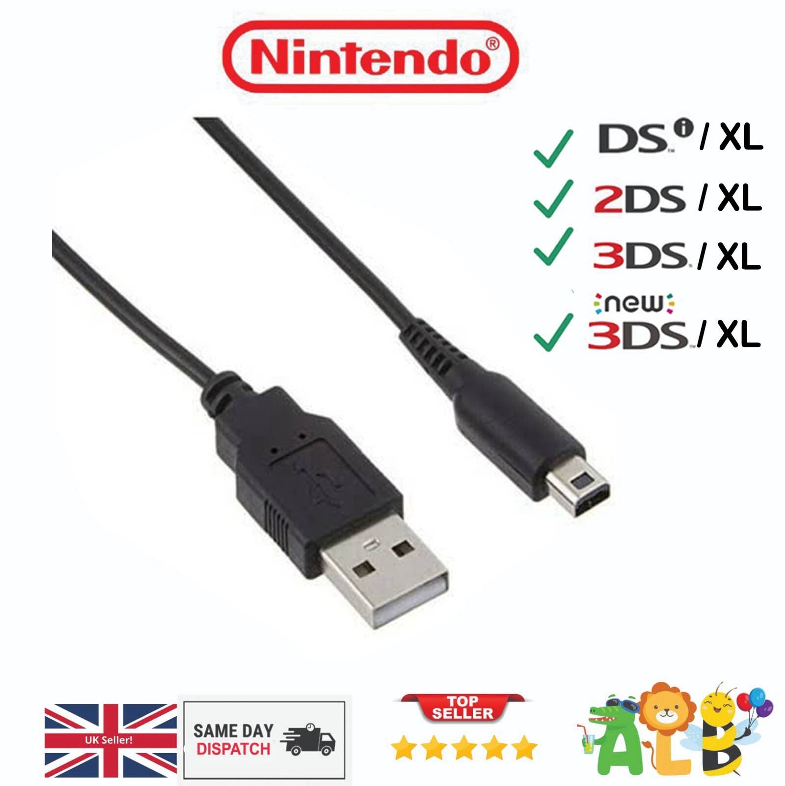Nintendo USB Charger Cable for DSi / DSi XL / 2DS /2DS XL / 3DS / 3DS XL