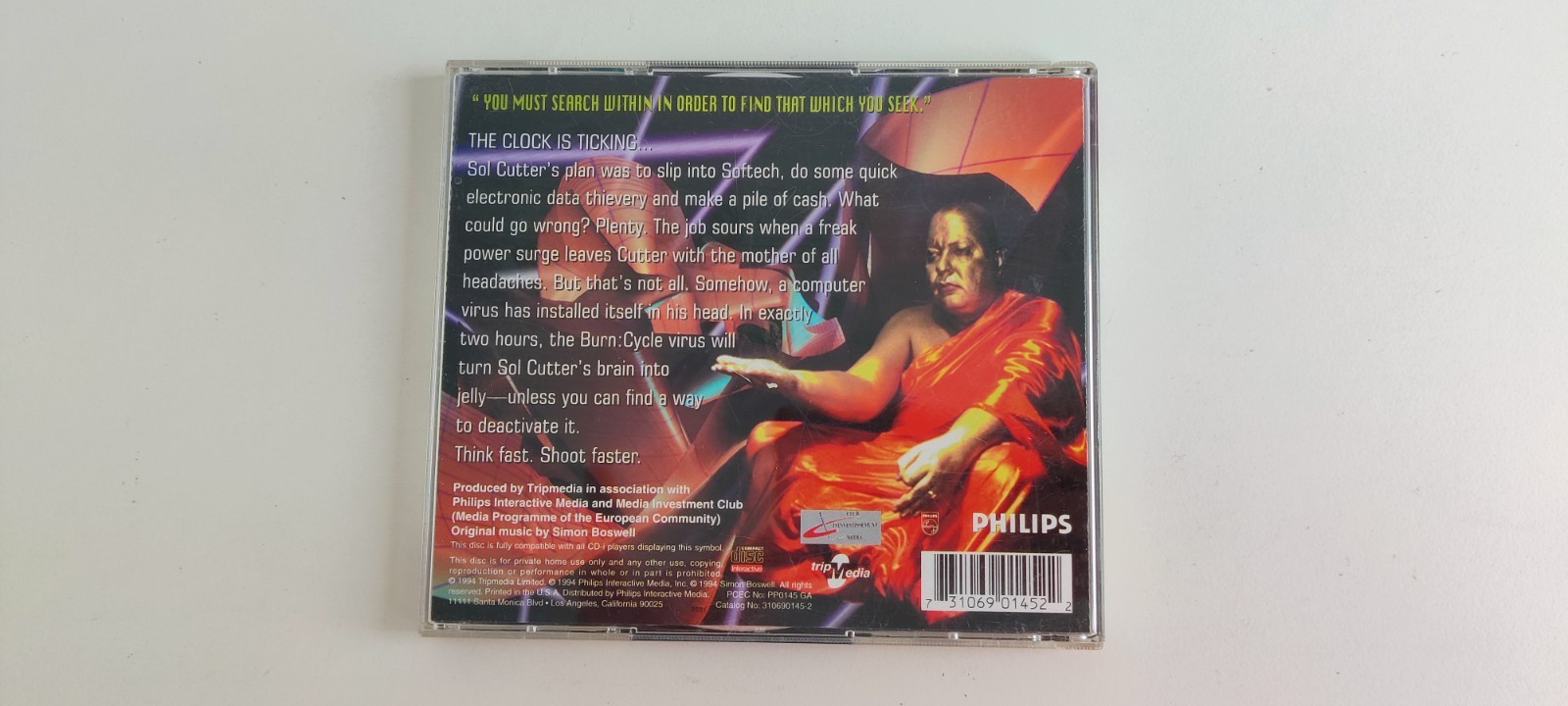 Burn Cycle Mission Briefing Philips CDI Cd-i Video Game Original RegionFree