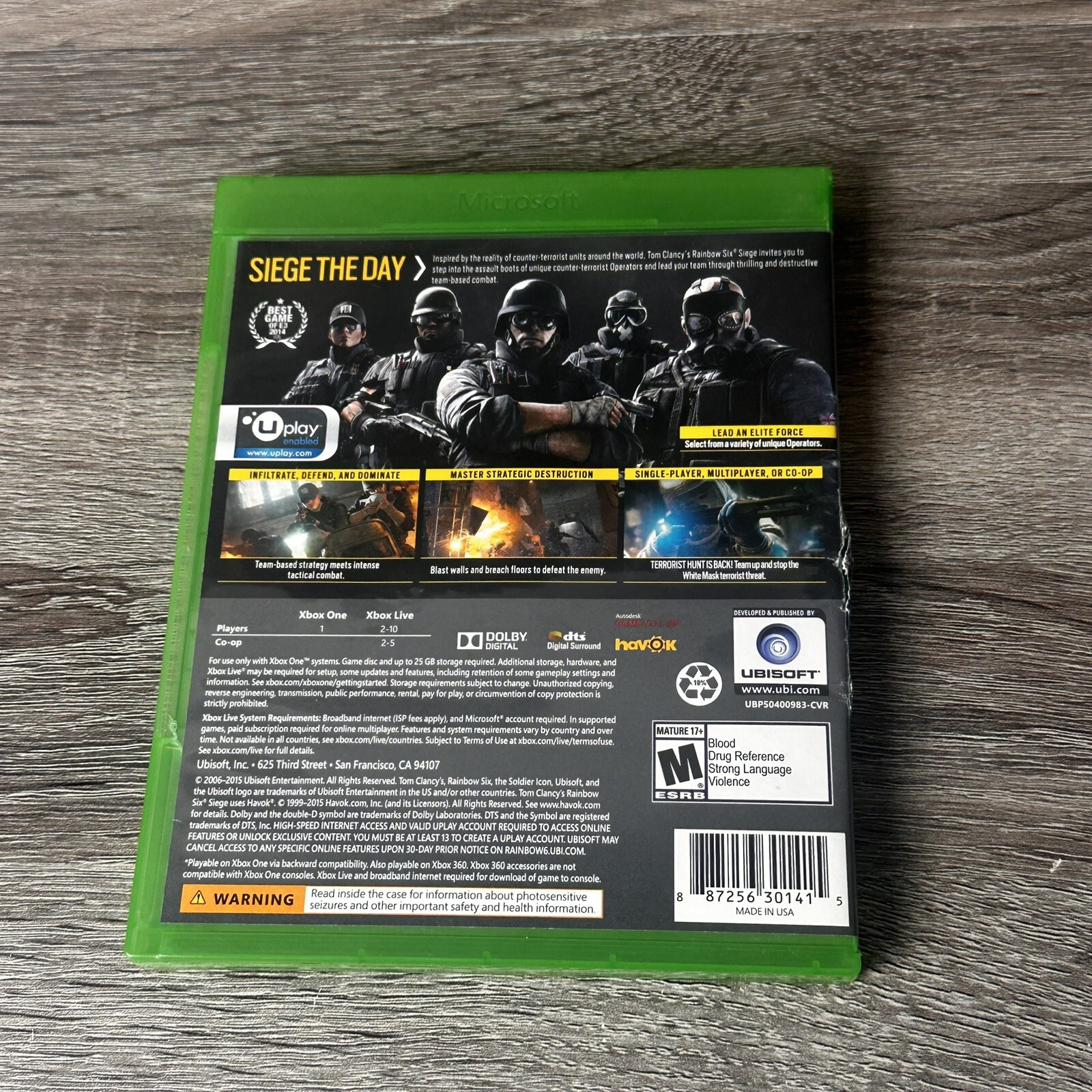 Tom Clancy’s Rainbow Six Siege Xbox One Game Shooter Action