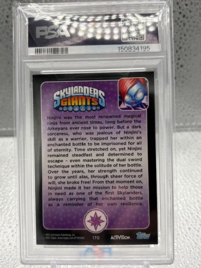 Topps Ninjini Skylanders Giants trading card PSA 9 #170 low pop free ship