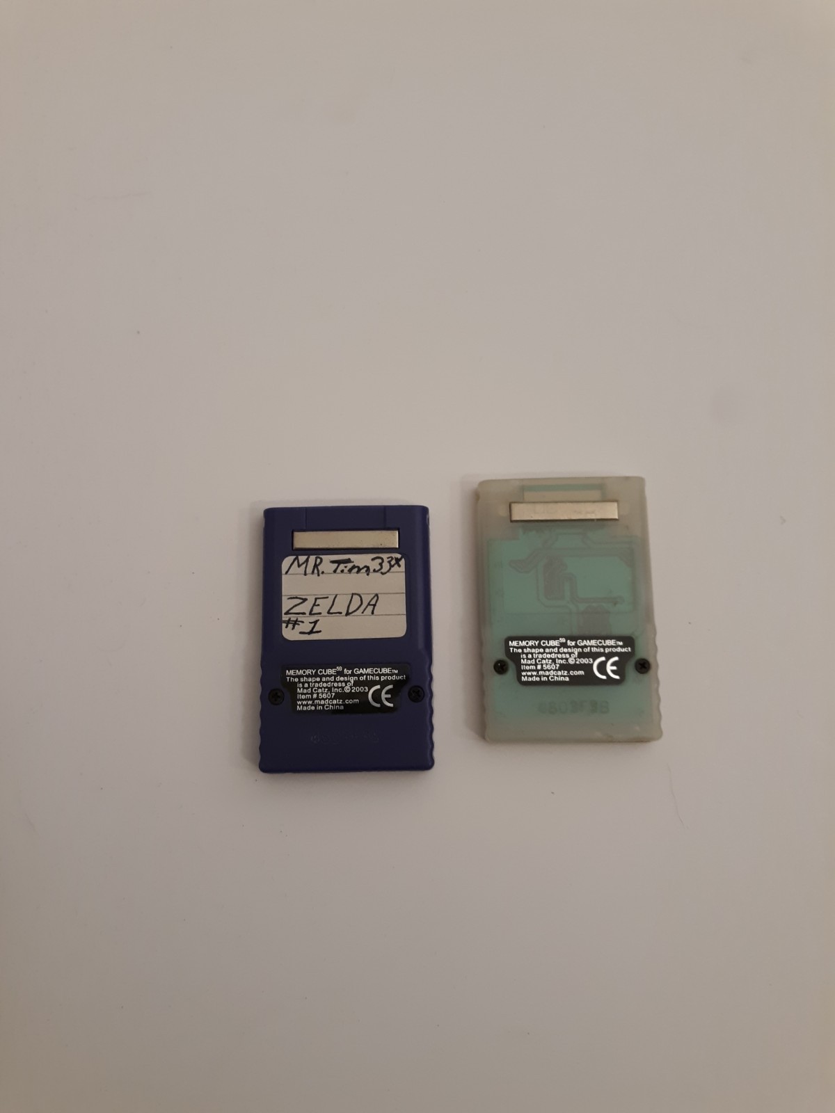 Lot Of 2 Mad Catz Memory Cube 59 Memory Cards For Nintendo Game Cube 2003