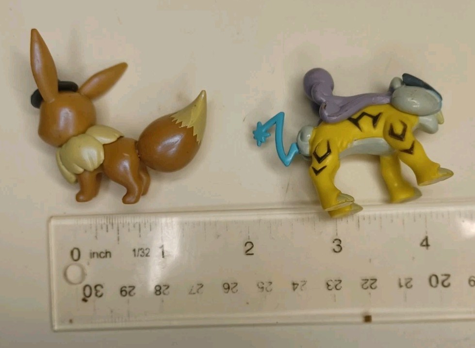 Pokemon Raikou Sofubi Takara Tomy & Eevee Pearlized & Charizard Battle Lot of 3