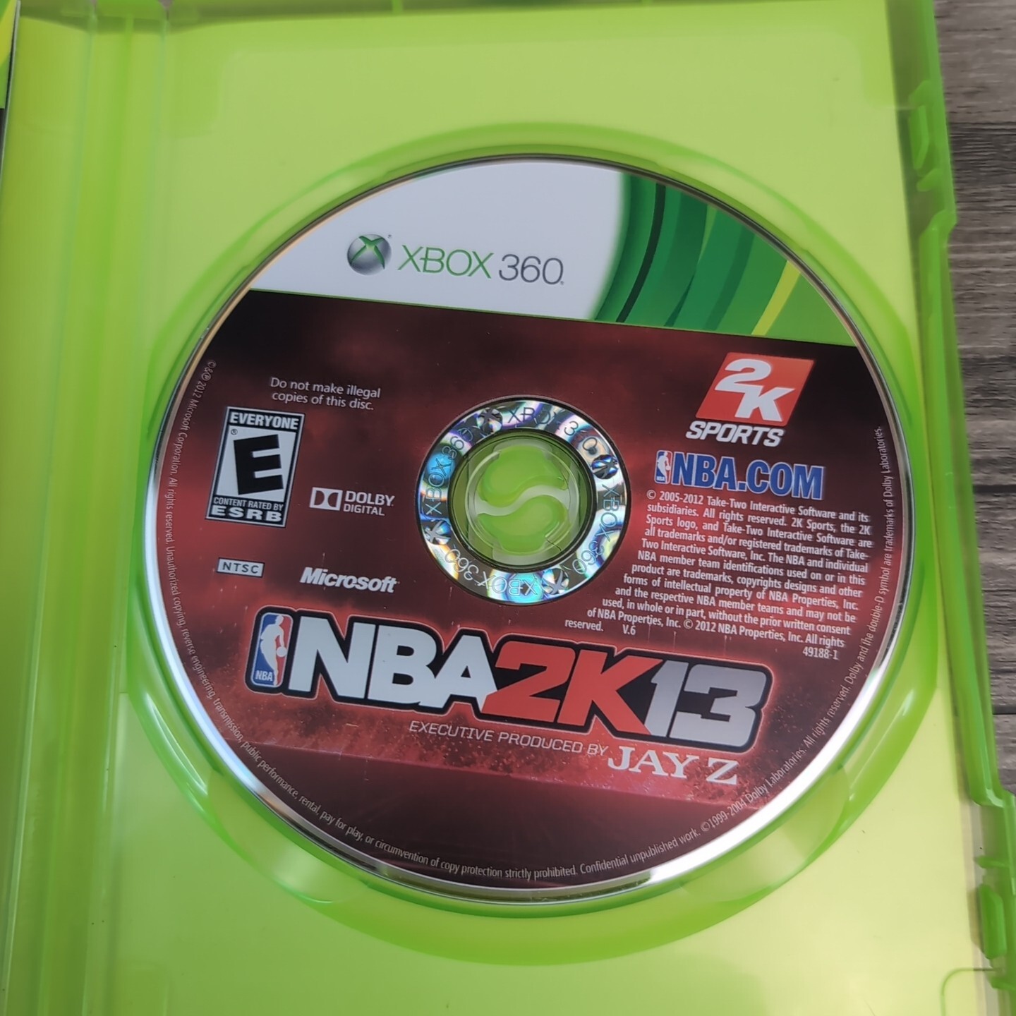 NBA 2K13 Xbox 360 Microsoft Video Game Complete With Music By Jay Z