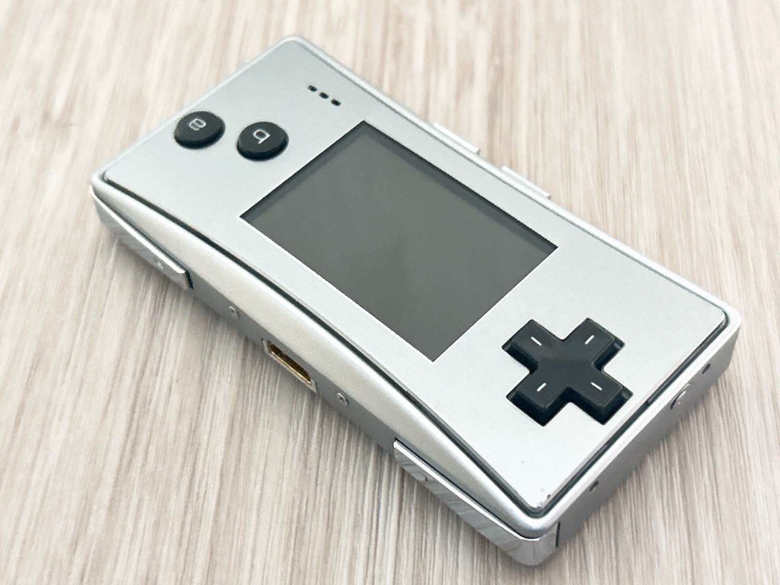 Nintendo GameBoy Micro Silver Console Tested w/ OEM AC Charger – Near Mint