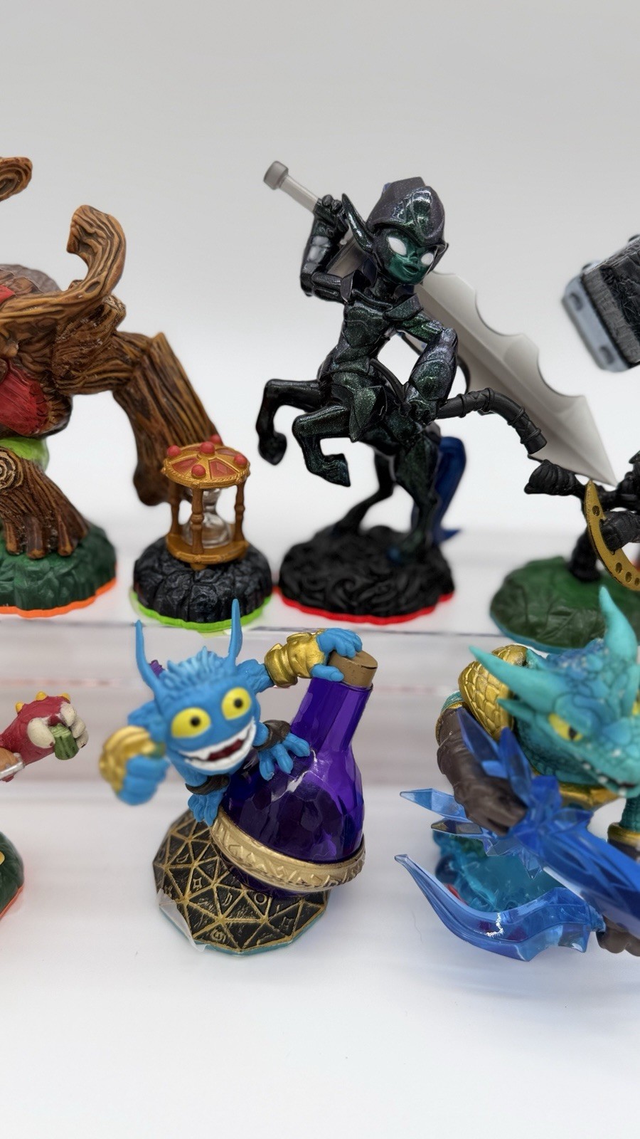 Lot Of 8 Skylander Figures Dark Element Knight Mare Trap Master Giants Tree Rex