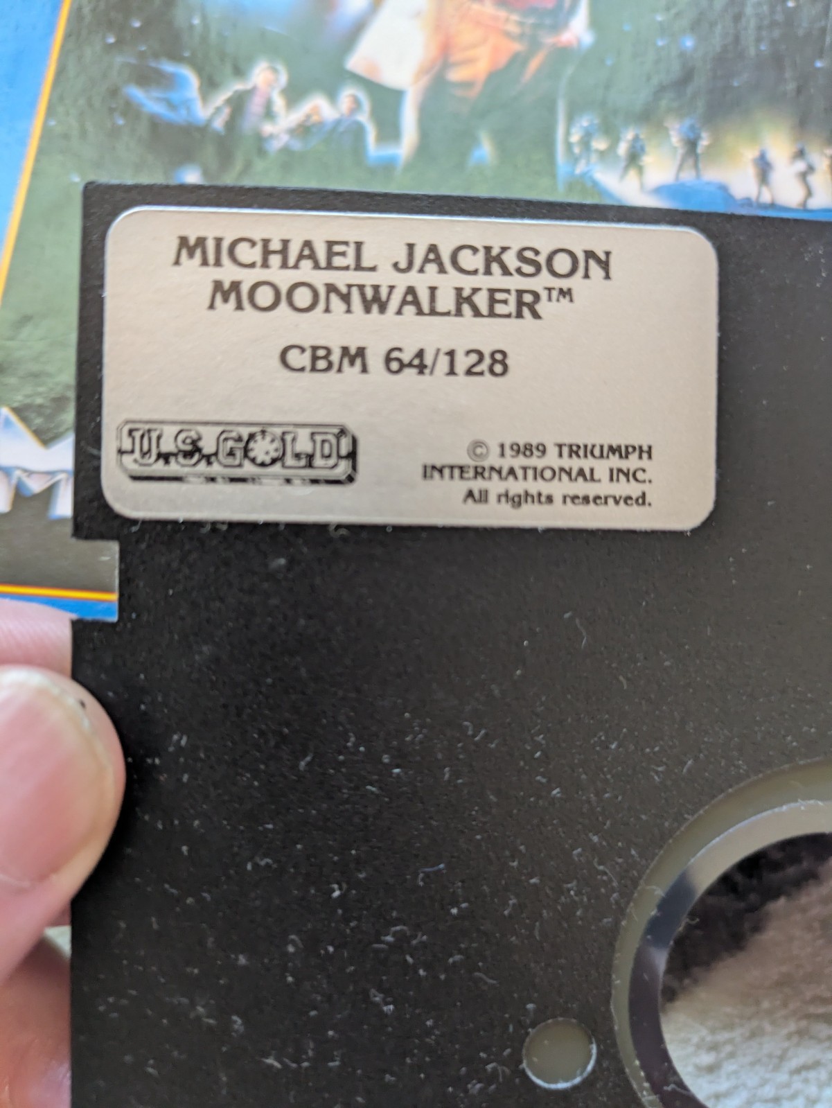 V RARE Michael Jackson Moonwalker Commodore 64/128 Disk Mint Poster PAL CIB