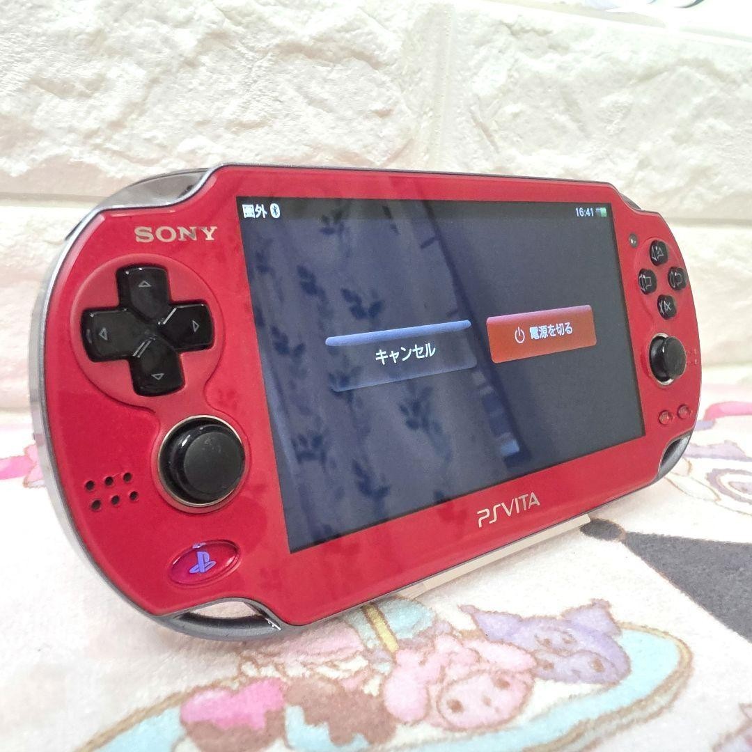 Near mint SONY PlayStation Vita Wi-Fi Model Cosmic Red Limited Edition PCH-1100