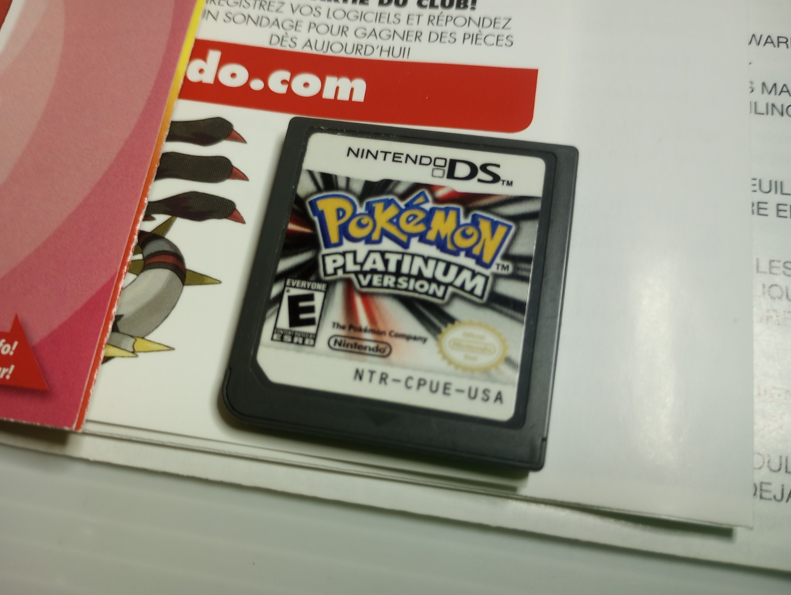 Nintendo DS Pokemon Platinum SoulSilver HeartGold Complete Game Case Manual +