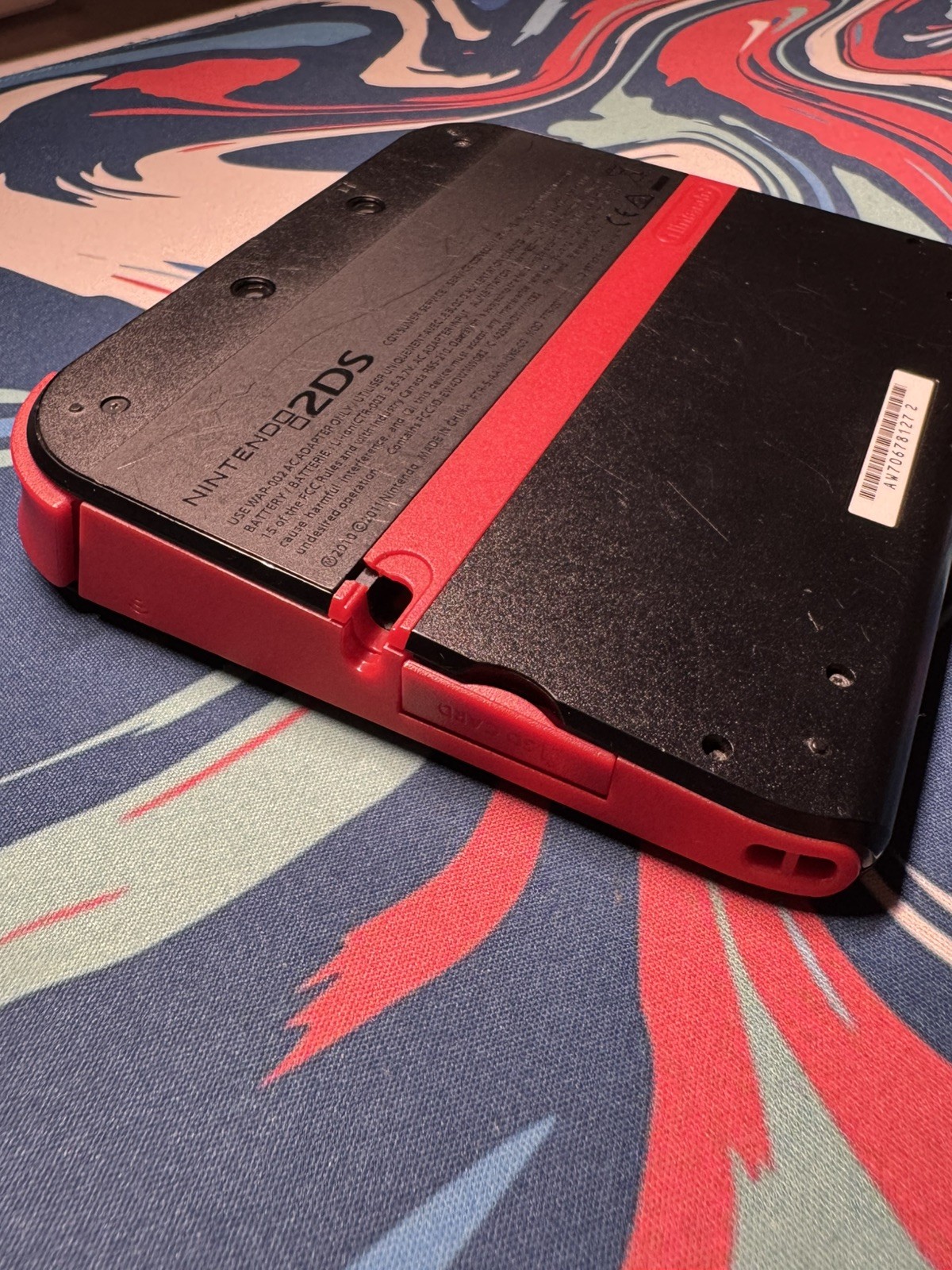 Nintendo 2DS Crimson Red Handheld System – Red/Black – Tested/Works