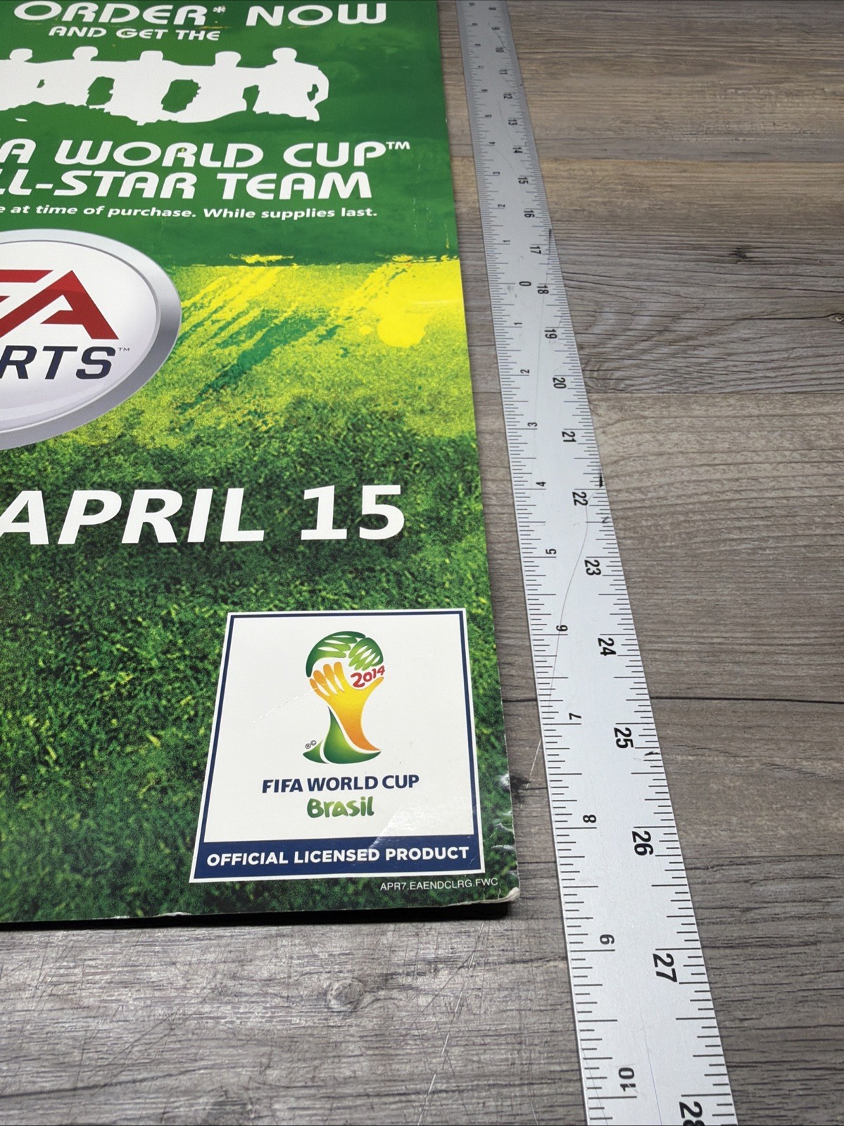 FIFA 2014 World Cup Brazil GameStop Display Promo Sign Poster