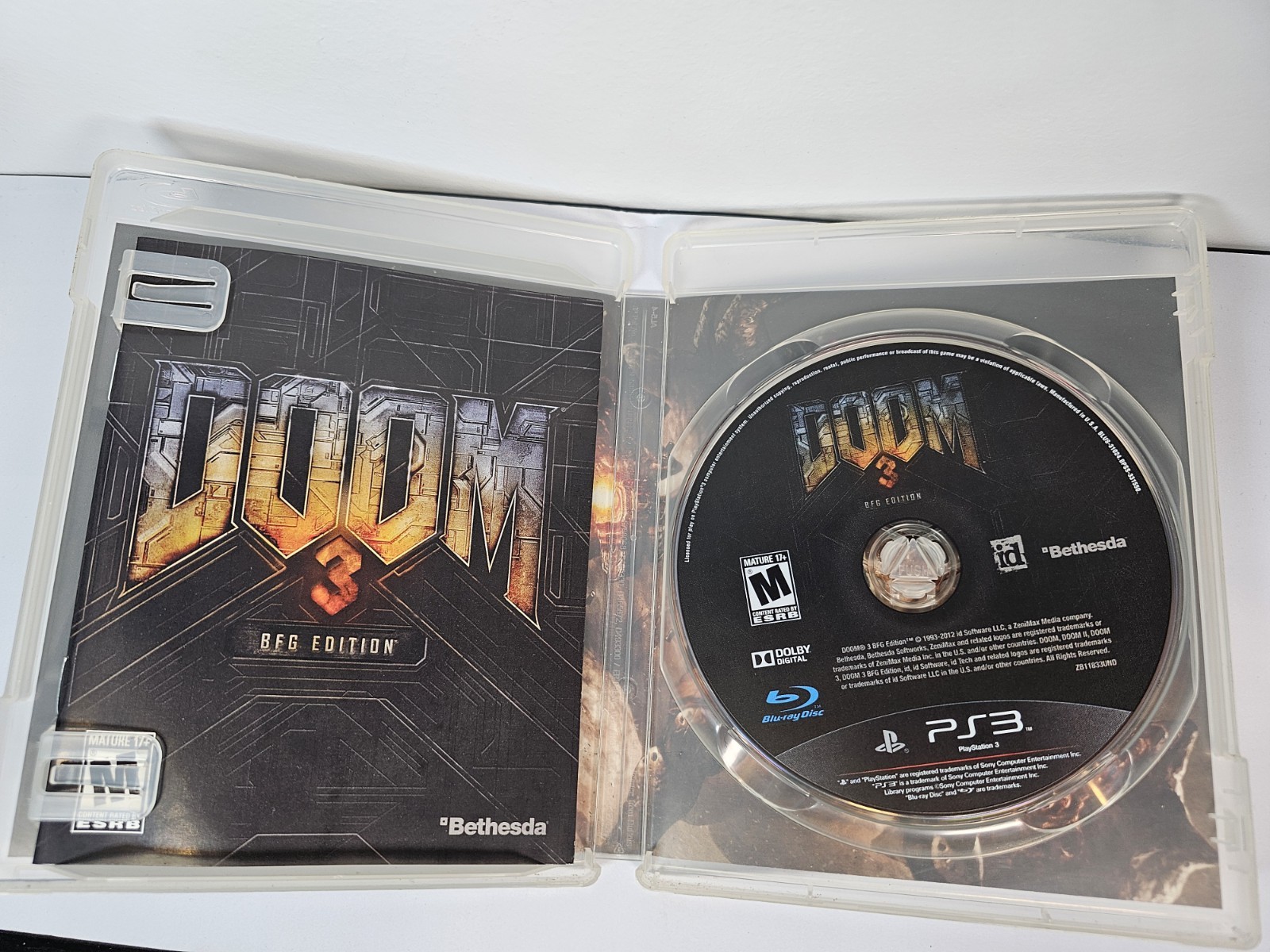 Doom 3 BFG Edition (Sony PlayStation 3, 2012) CIB Tested And Working