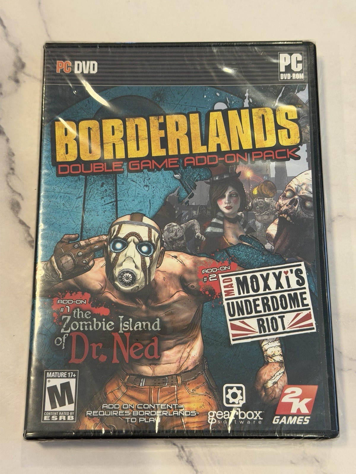 *RARE* Borderlands Double Game Add On Pack Zombie Island Dr. Ned Mad Moxxi’s NEW