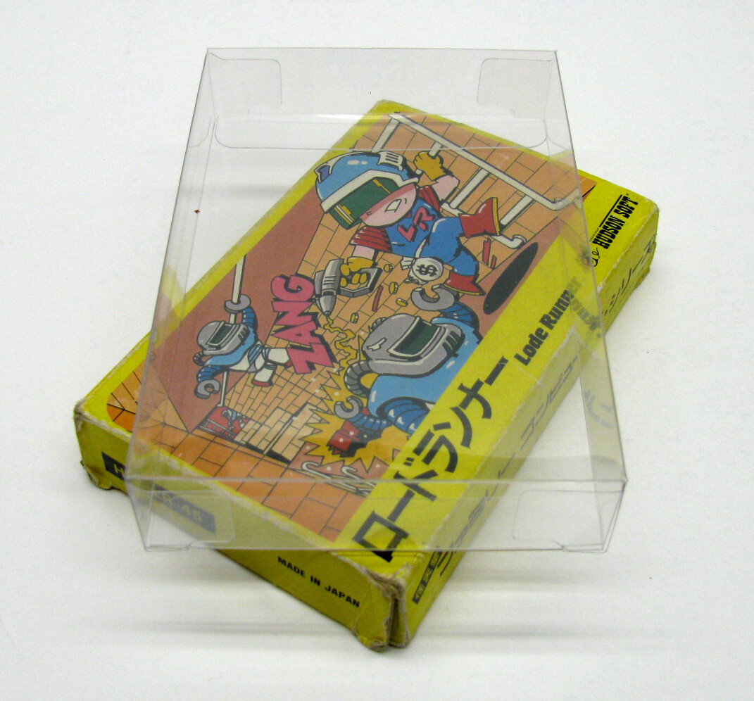 10X NINTENDO FAMICOM SMALL CIB GAME – CLEAR PLASTIC PROTECTIVE BOX – READ!