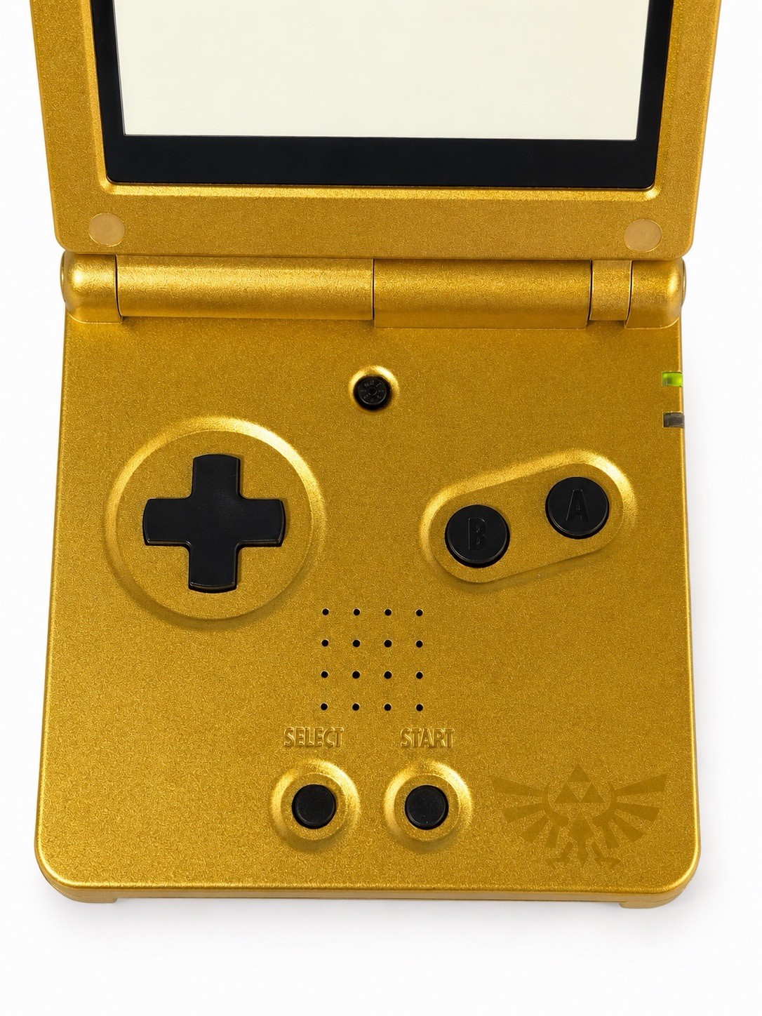 Nintendo Game Boy Advance SP Zelda Gold Triforce GBA SP IPS V2 Backlit Screen