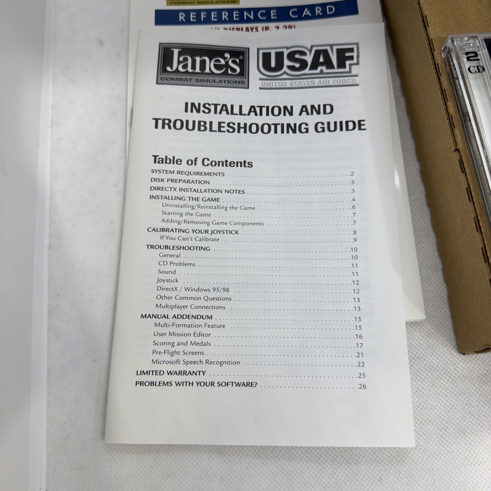 Jane’s USAF United States Air Force Combat simulations PC CD Big Box Complete