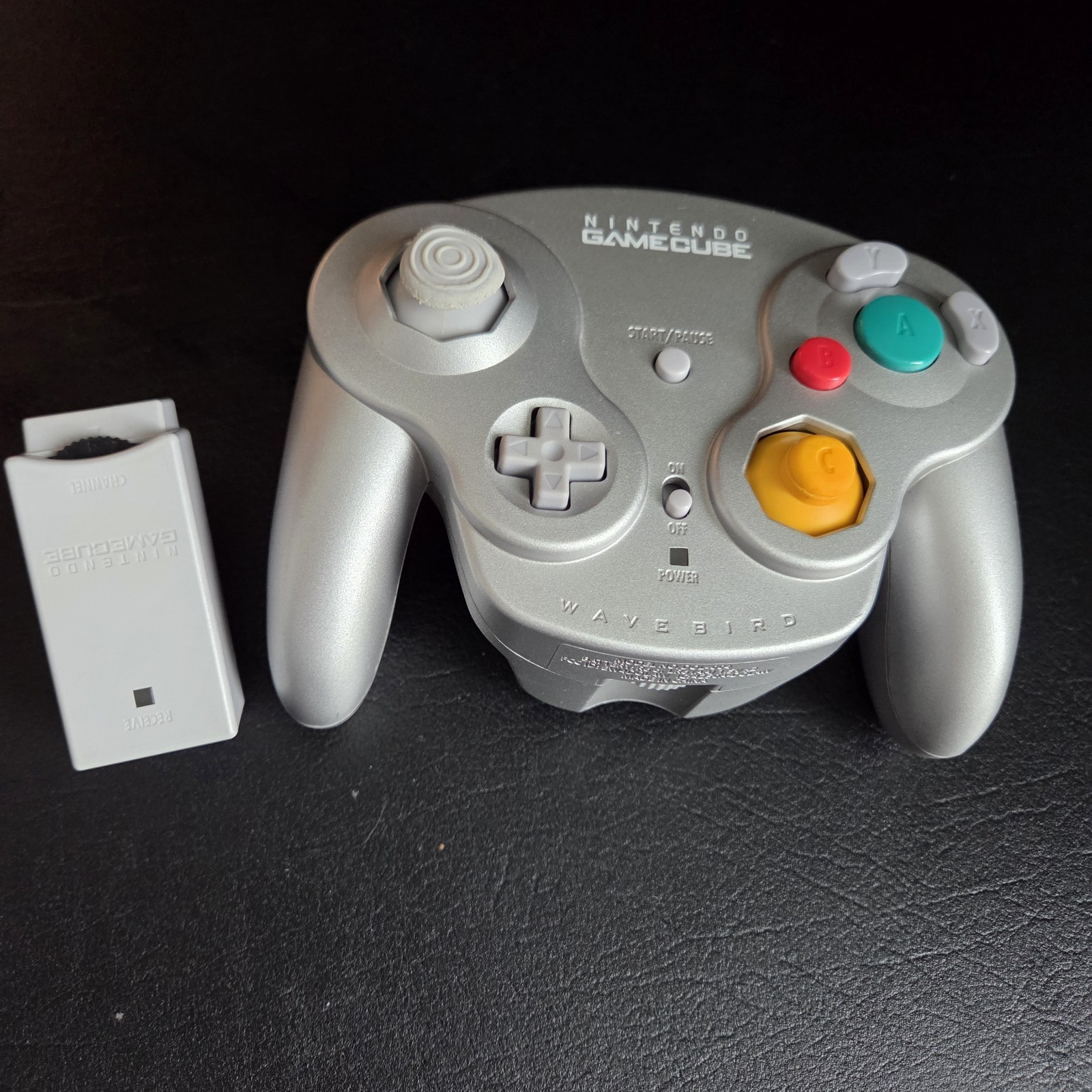 Nintendo Gamecube Wavebird Controller DOL-004 Receiver DOL-005 Silver TESTED OEM