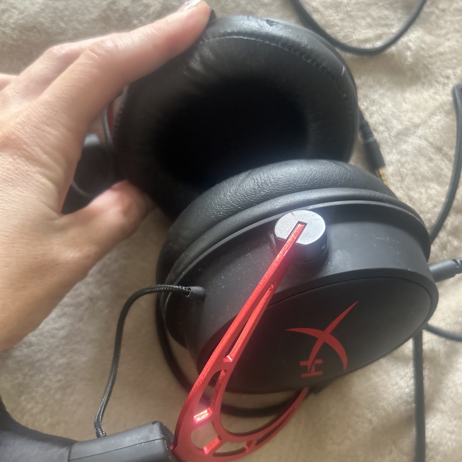 HyperX Cloud Alpha Gaming Headset Red- Preowned Audio Cable