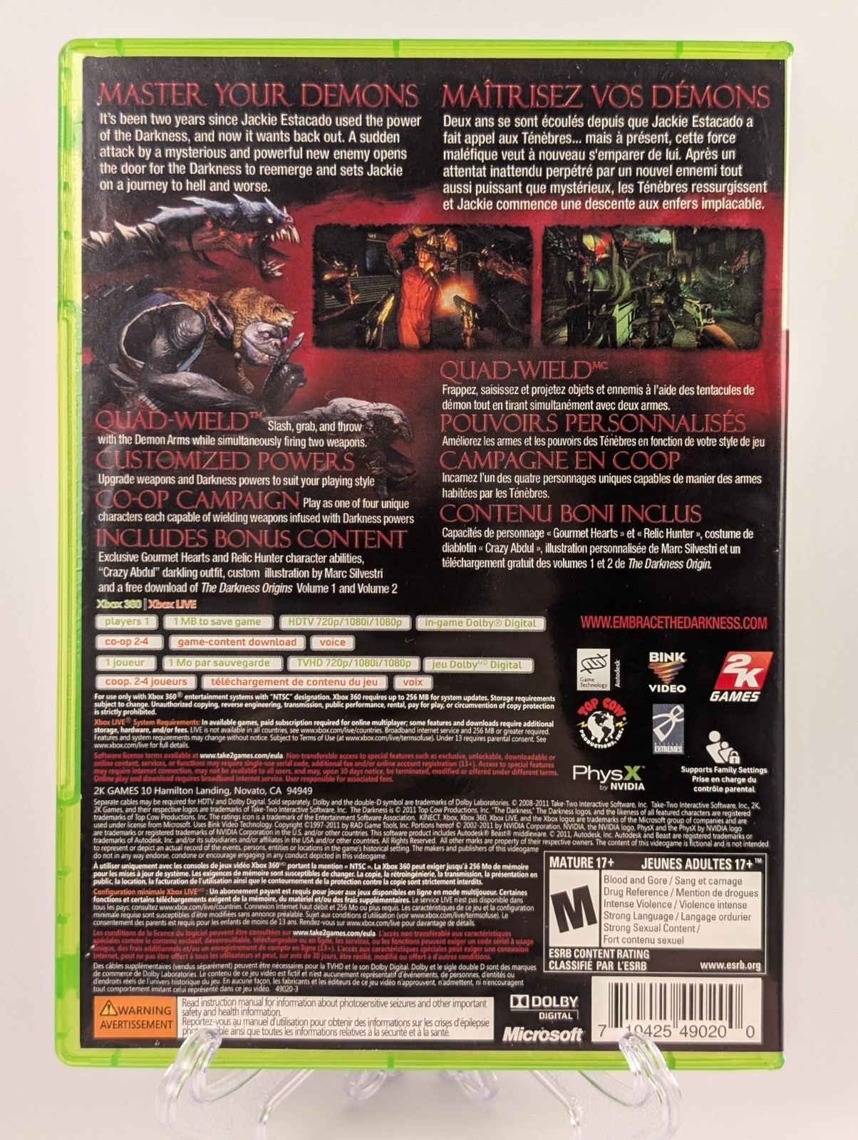 The Darkness 2 II Limited Edition (Xbox 360)➡️No Manual – Tested – Near Mint 📀!