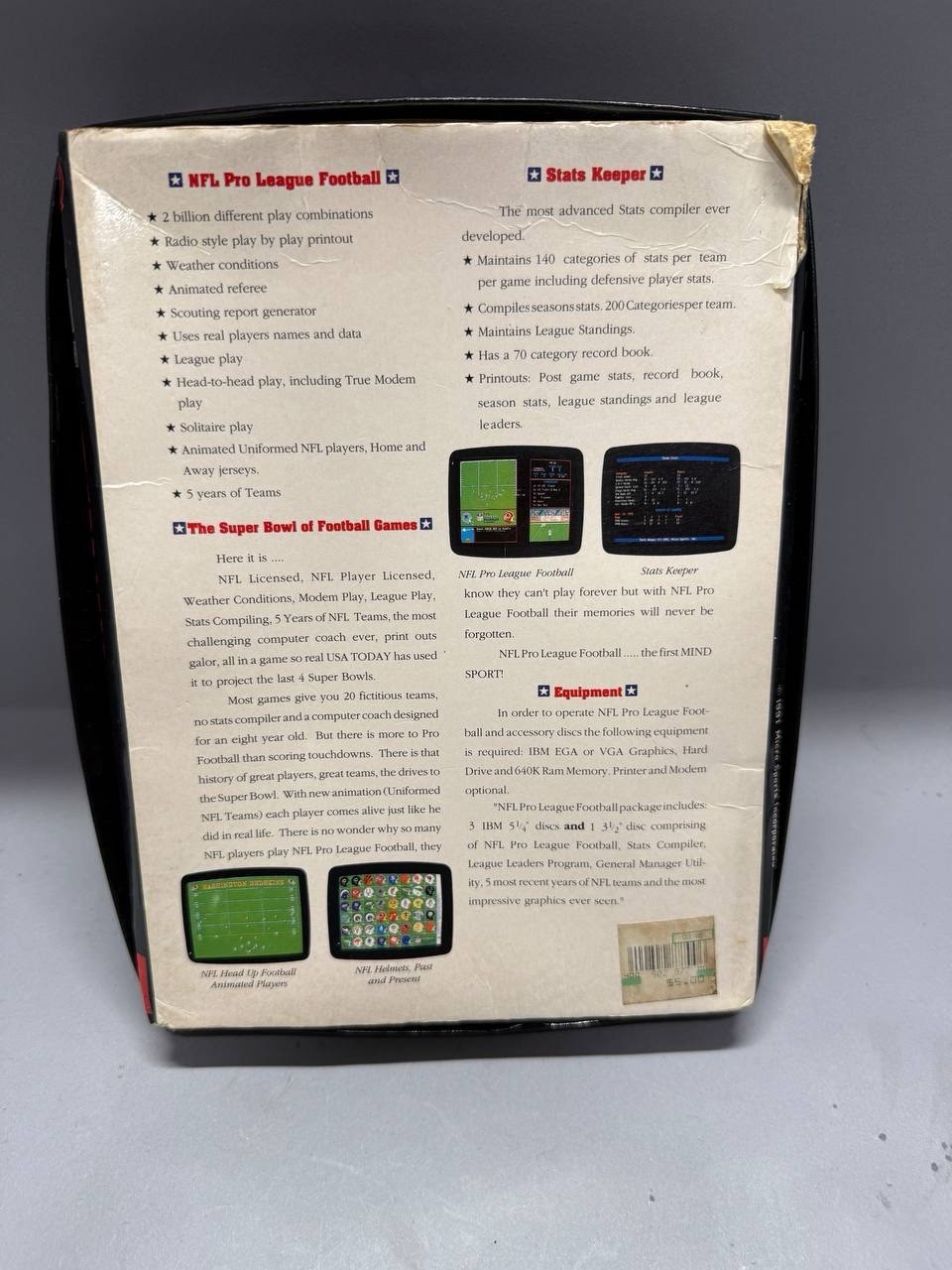 1989 NFL Pro Football DOS Video Game