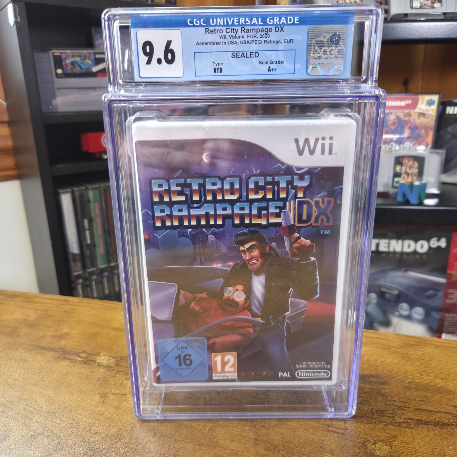 Nintendo Wii – Retro City Rampage DX PAL – CGC Graded 9.6 – Rare W/Slip Cover