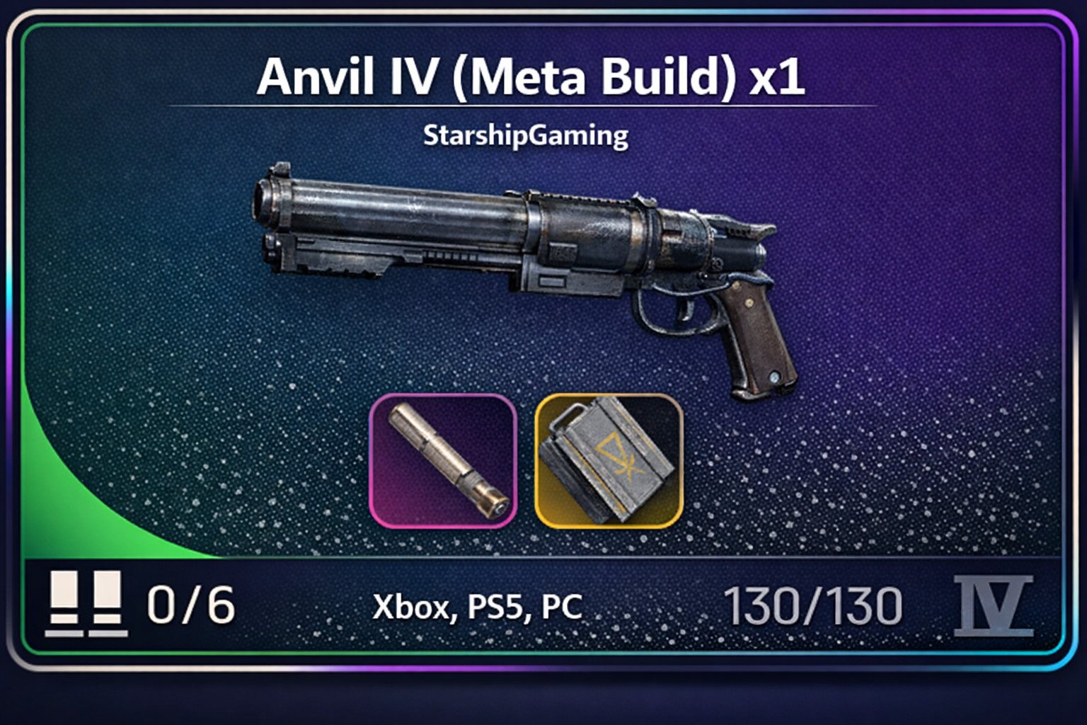 Arc Raiders ANVIL IV (1x) Level 4 MAX attachment fully repaired ANVIL SPLITTER
