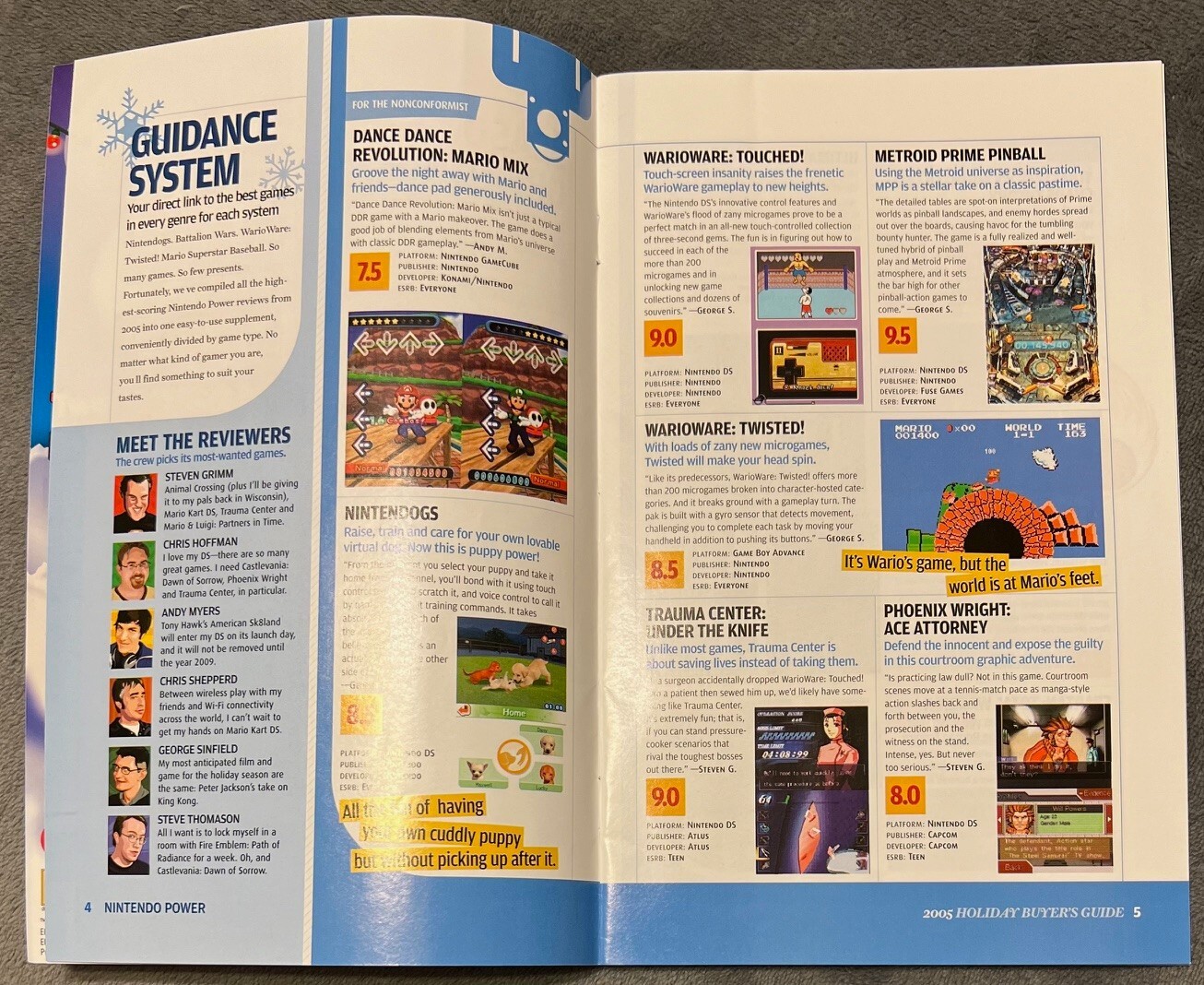 Nintendo Power 2005 Holiday Buyer’s Guide Promotional Booklet DS GBA Gamecube