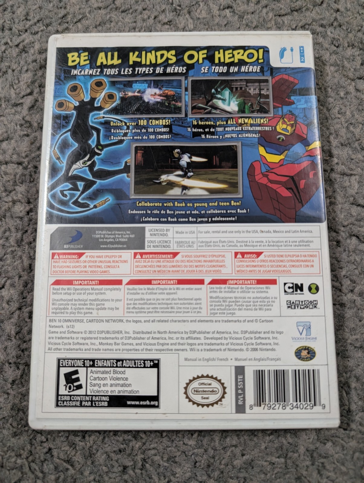 Ben 10: Omniverse (Nintendo Wii, 2012) Complete/CIB! Tested & Working! Acceptabl