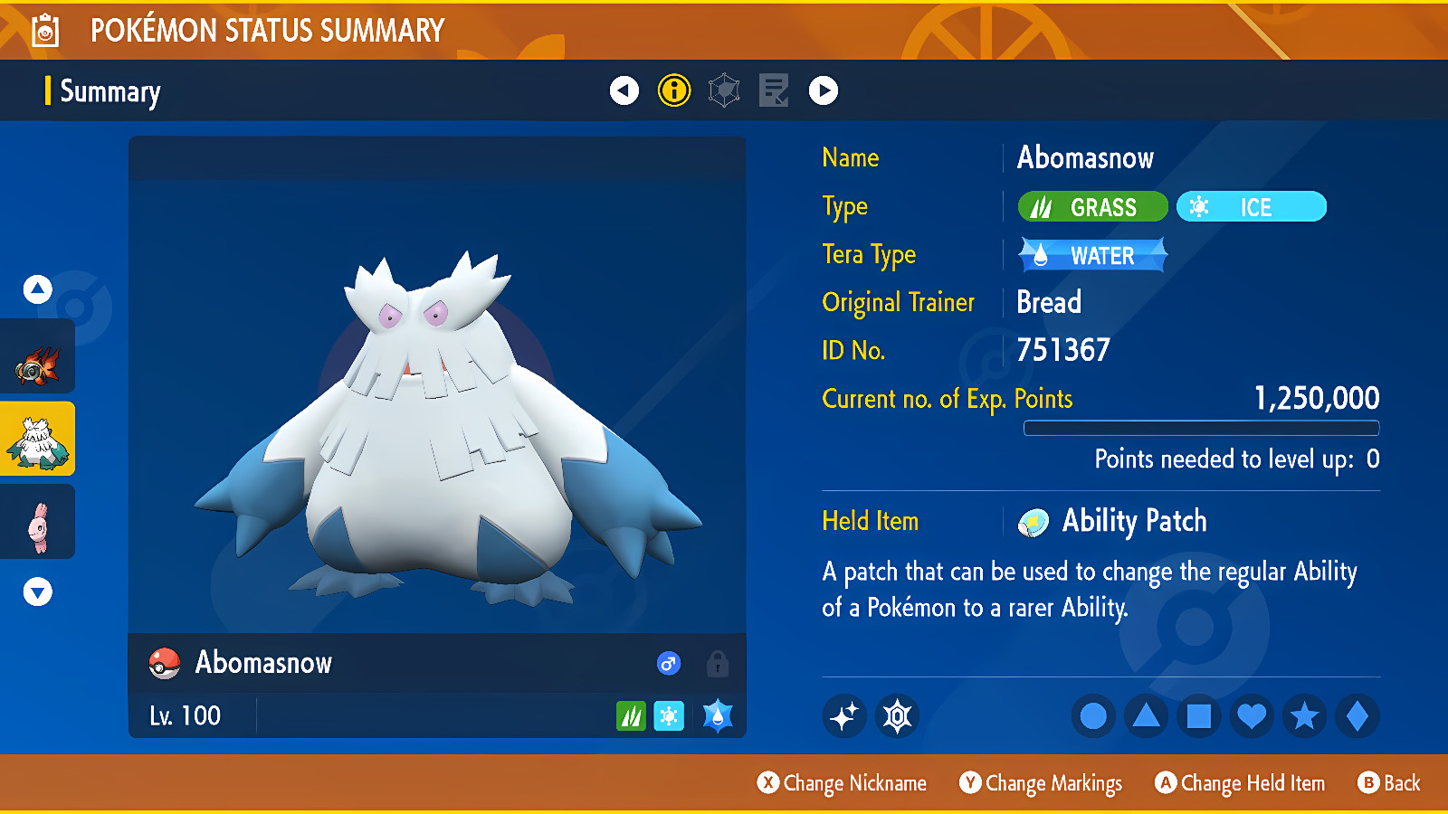 ABOMASNOW ✨ SHINY 6IV ✨ Pokemon SCARLET and VIOLET lv100 Battle Ready +VGC EVs