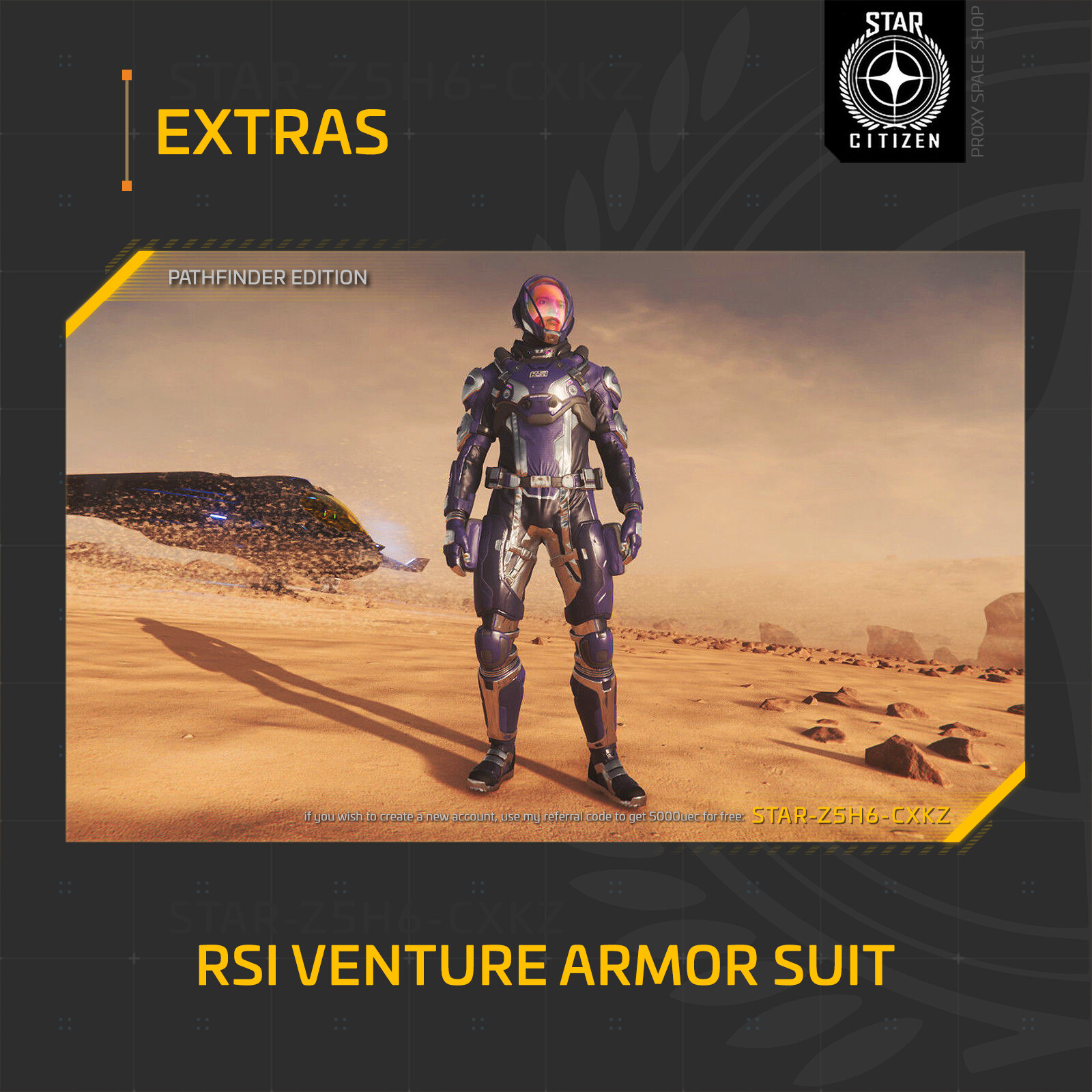 Star Citizen – RSI VENTURE ARMOR SUIT – Pathfinder Edition – COMPLETE SET+Pieces