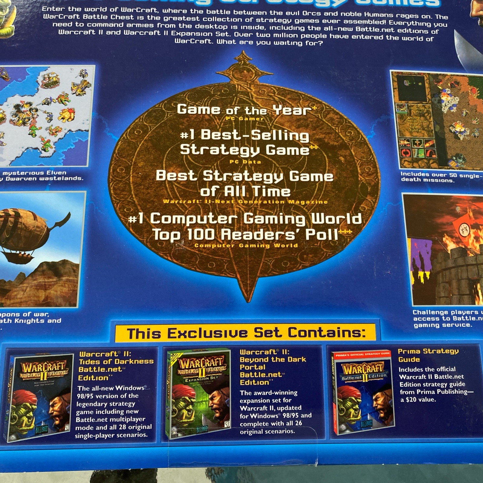 WarCraft II Battle Chest (Windows PC/Mac)Strategy Guide CIB-Big Box Edition READ
