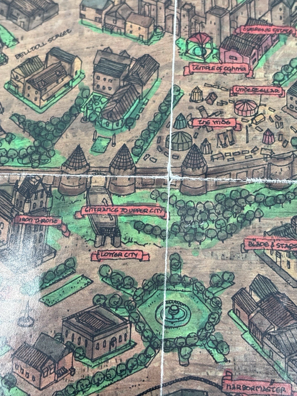 Original Baldur’s Gate Double-Sided Map Insert Sword Coast City MC-INS-625-0