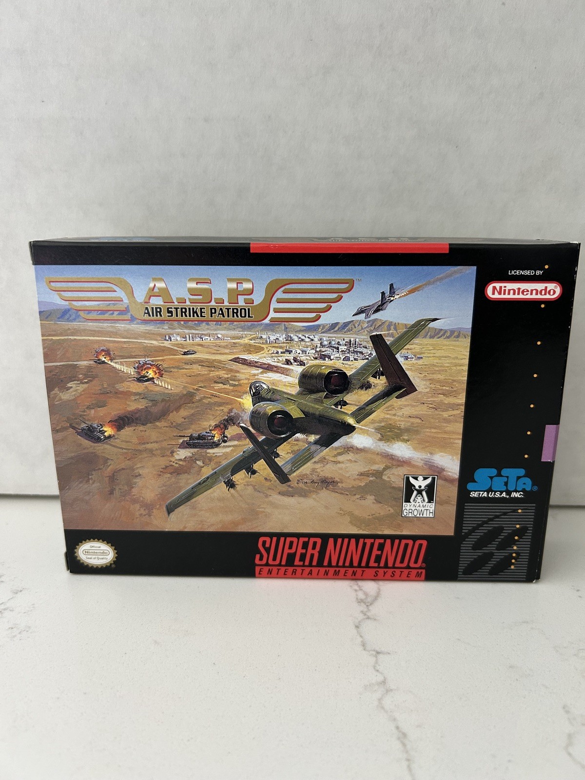 A.S.P. Air Strike Patrol (SNES) Super Nintendo CIB Complete Tested SETA