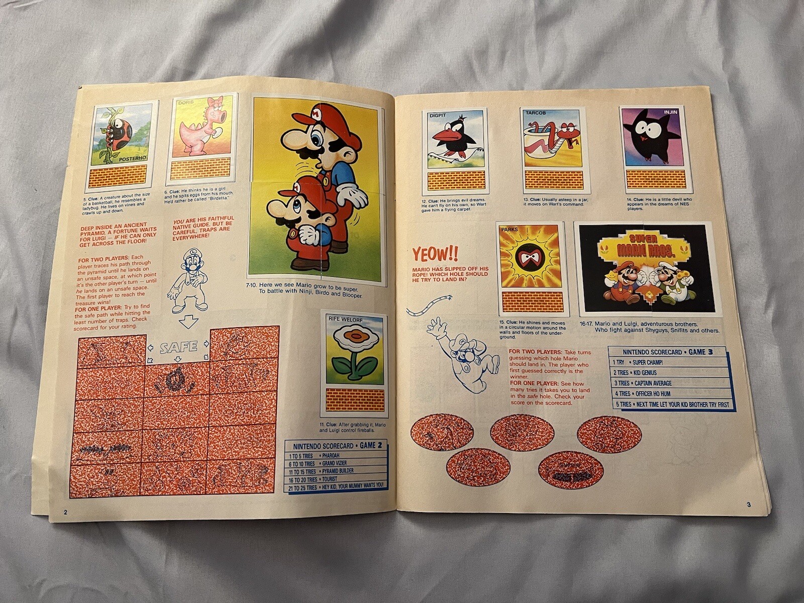 1989 Nintendo Sticker Box and Album Book – Diamond Complete Mario Link Zelda￼