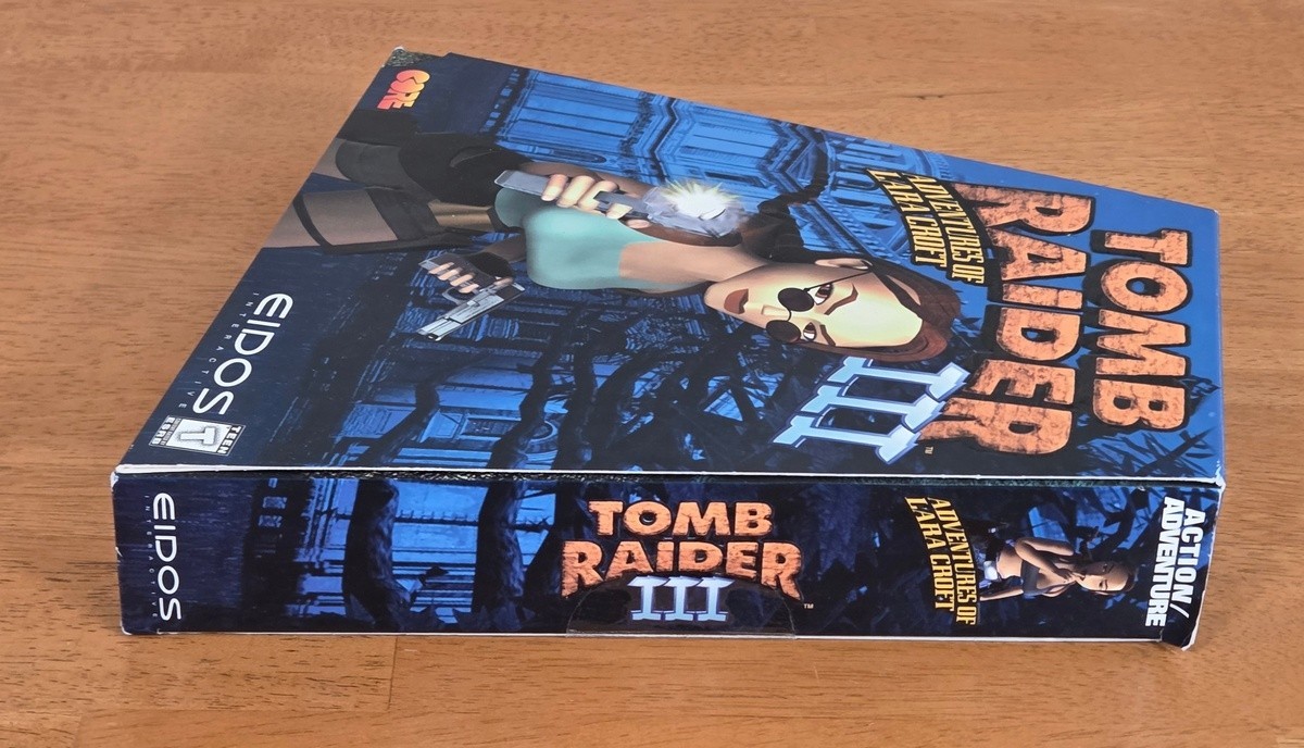New Sealed Tomb Raider III Adventures Lara Croft EIDOS Trapezoid PC Big Box Game