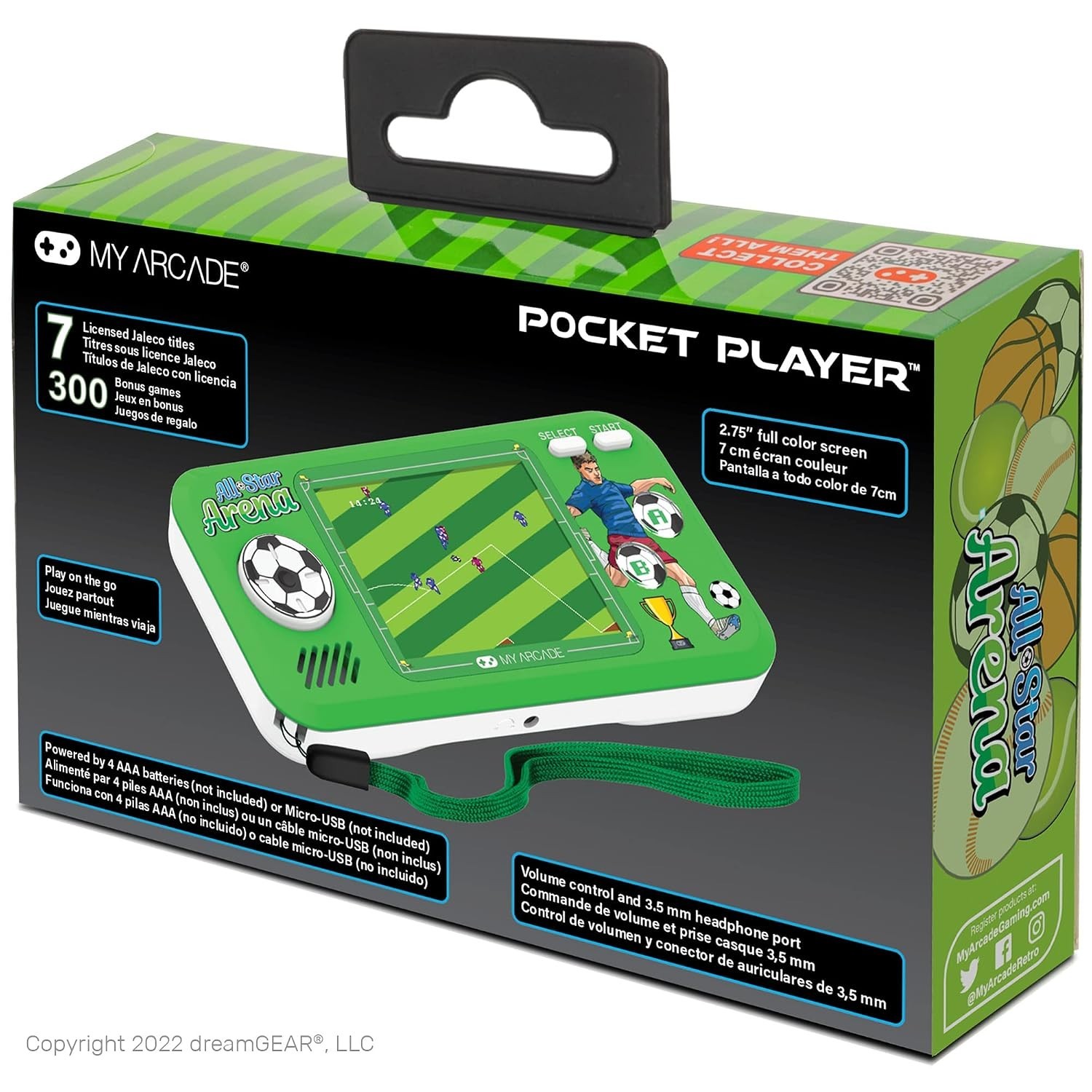 All Star Arena Pocket Player – 307 Retro Sports Games, Portable Fun for All Ages